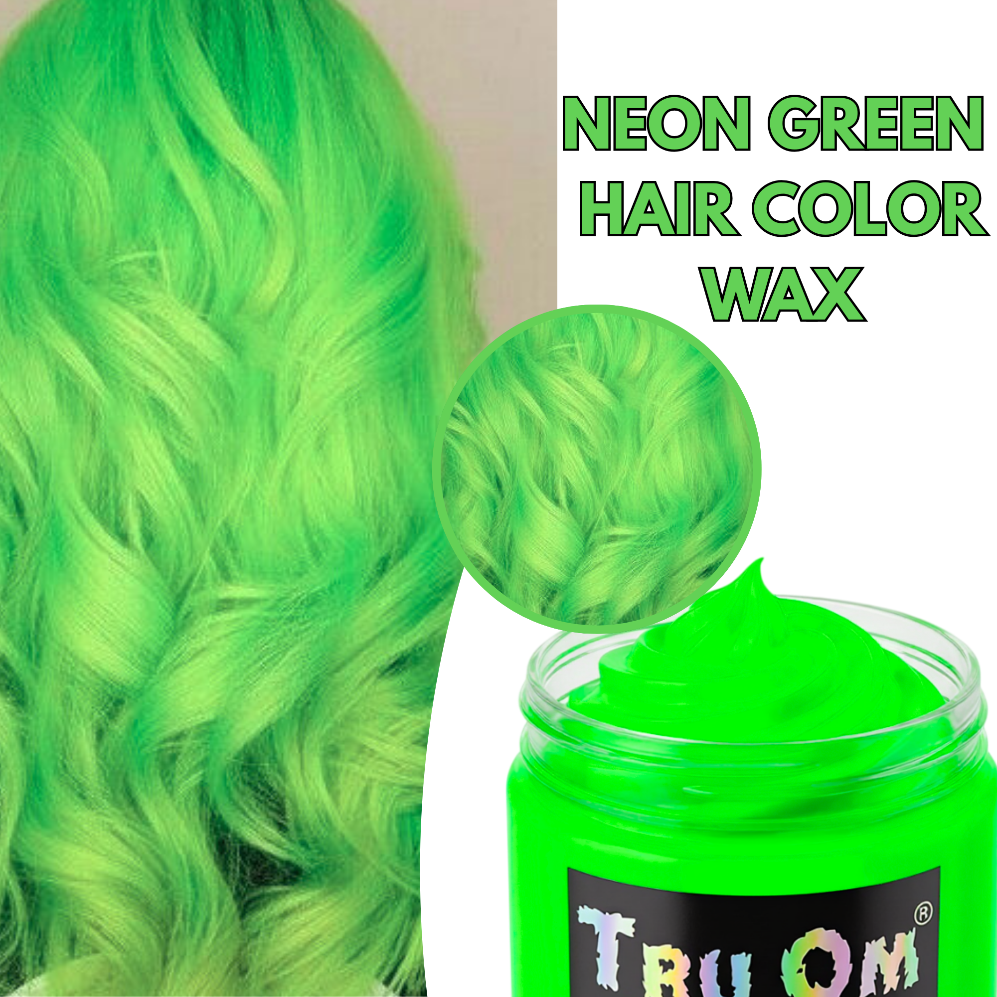 Neon Green Hair Coloring Wax - Image 3