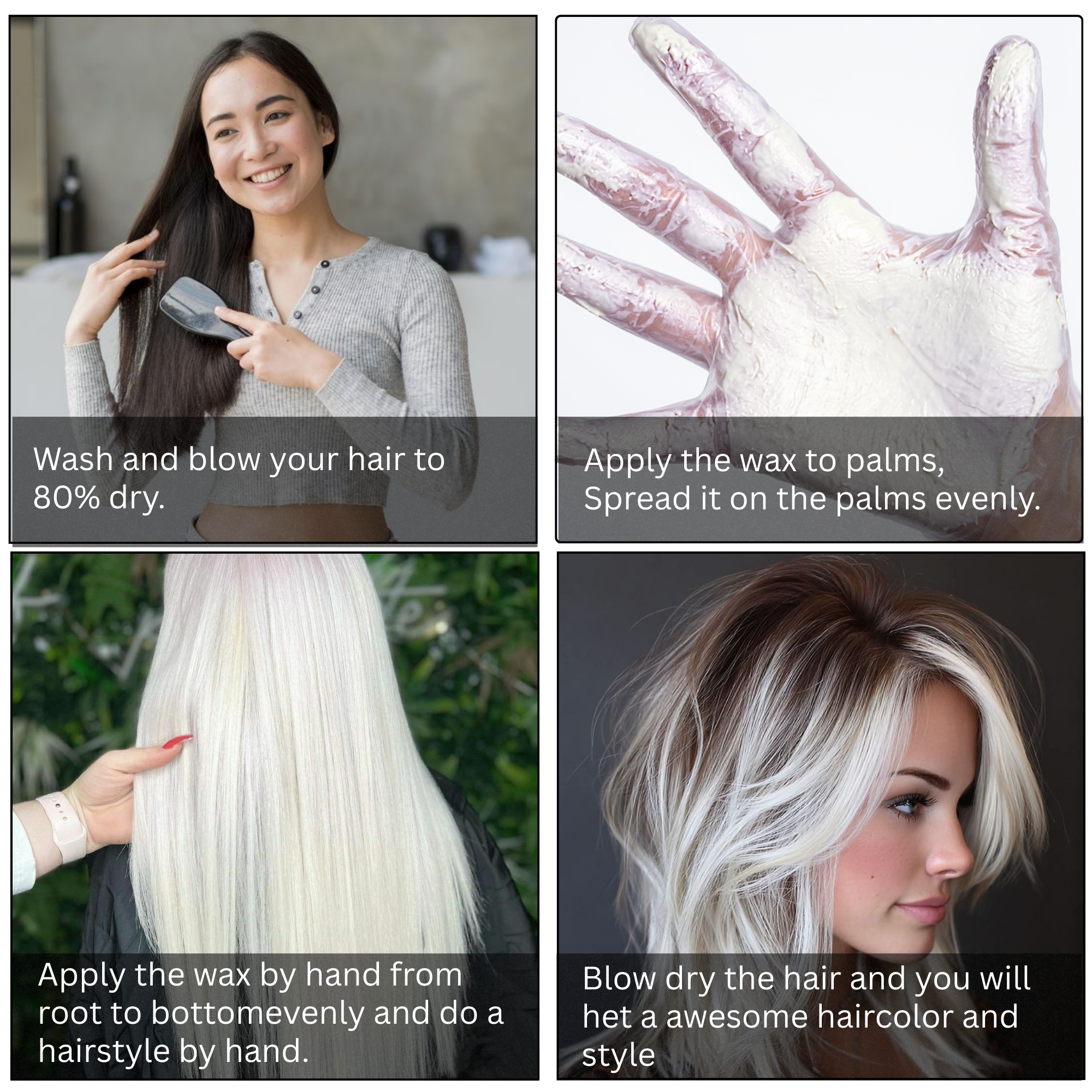 White Hair Coloring Wax - Image 4