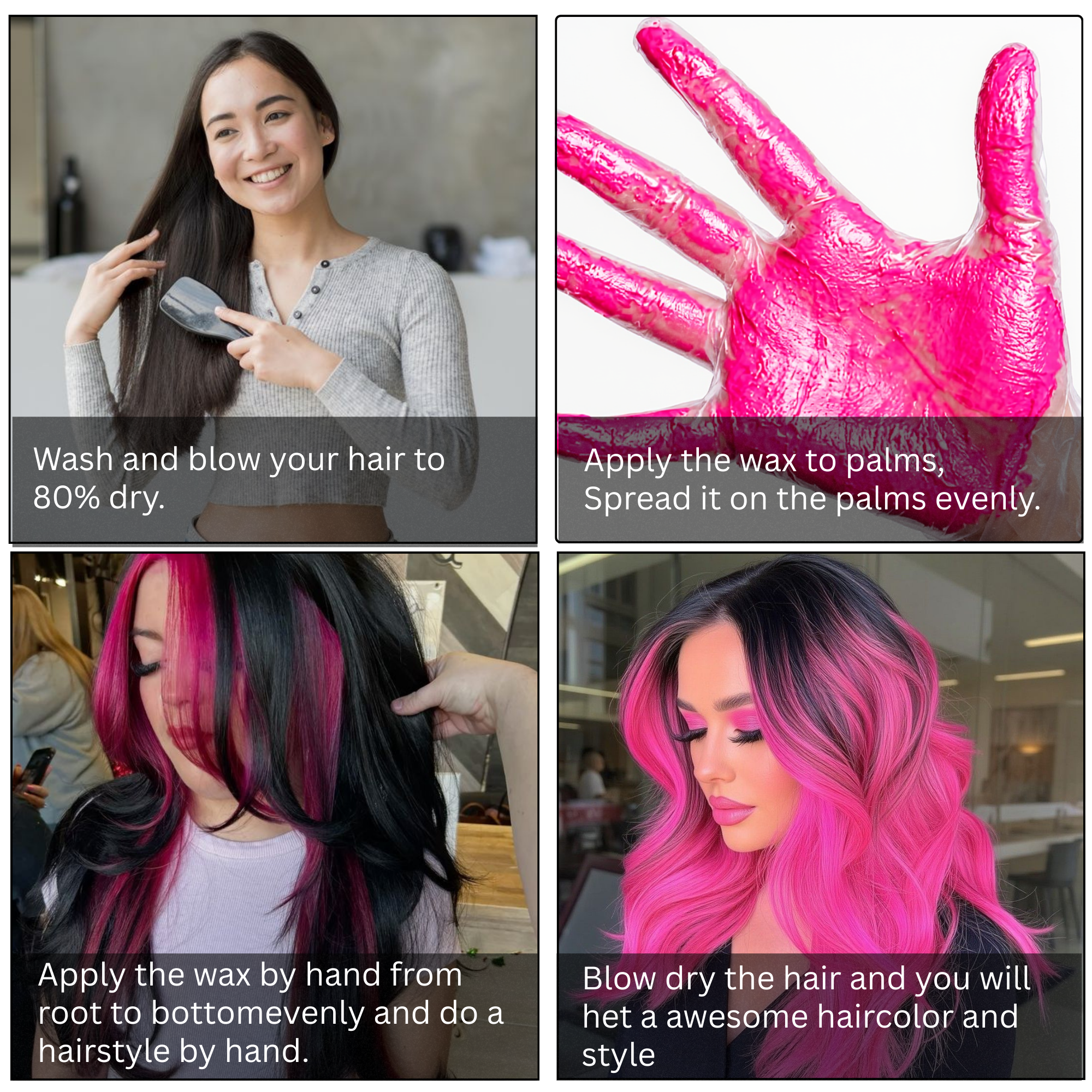 Pink Hair Coloring Wax - Image 4