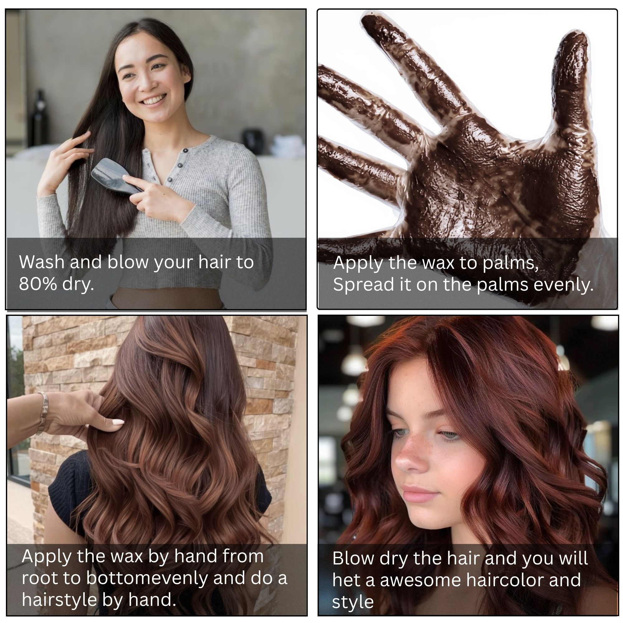Choco Brown Hair Coloring Wax - Image 4