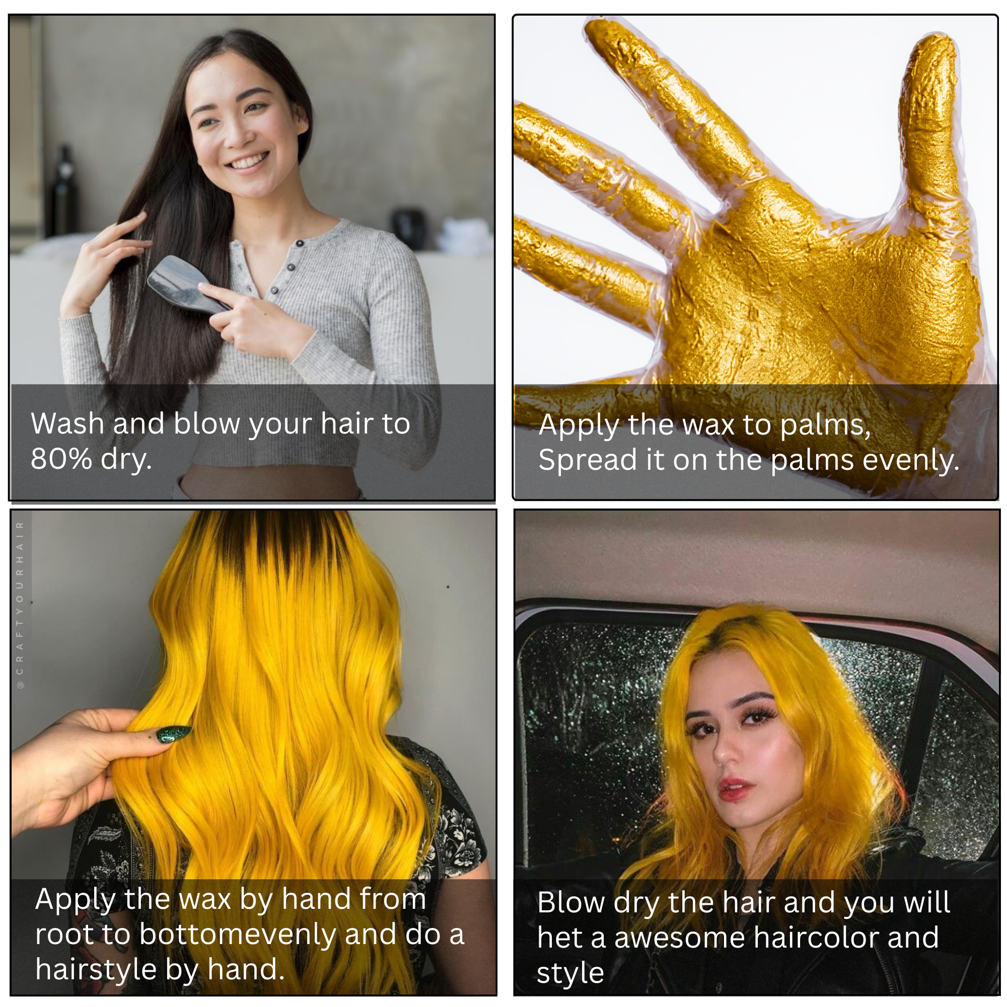 Golden Hair Coloring Wax - Image 3