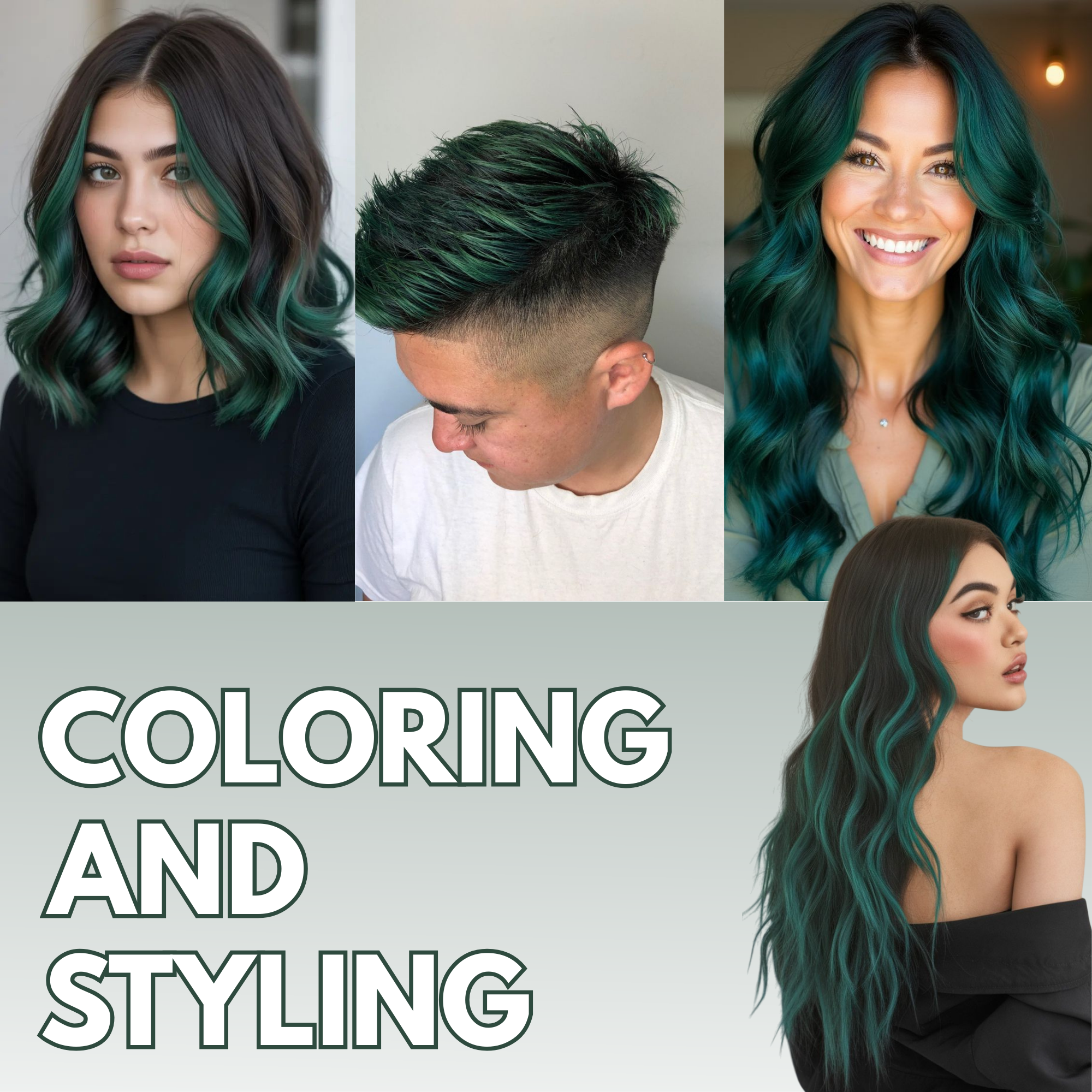 Dark Green Hair Coloring Wax - Image 5