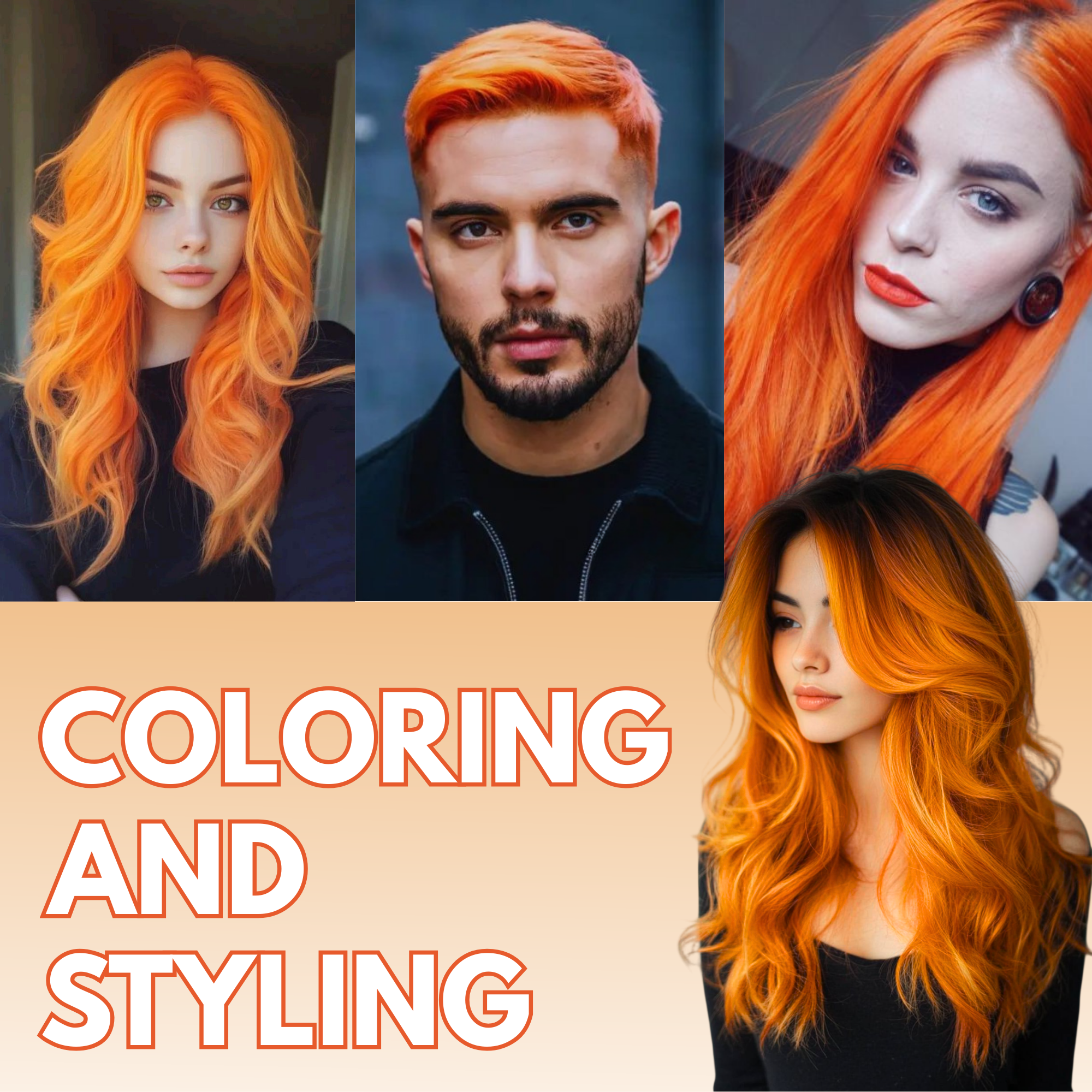 Neon Orange Hair Coloring Wax - Image 5
