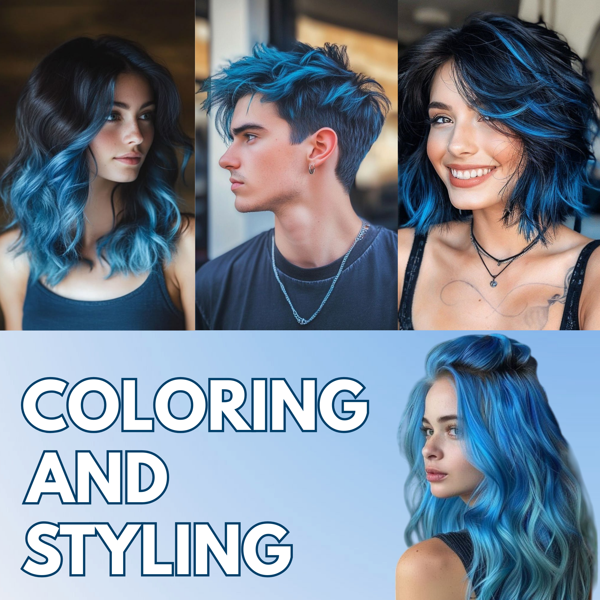 Sky Blue Hair Coloring Wax - Image 5