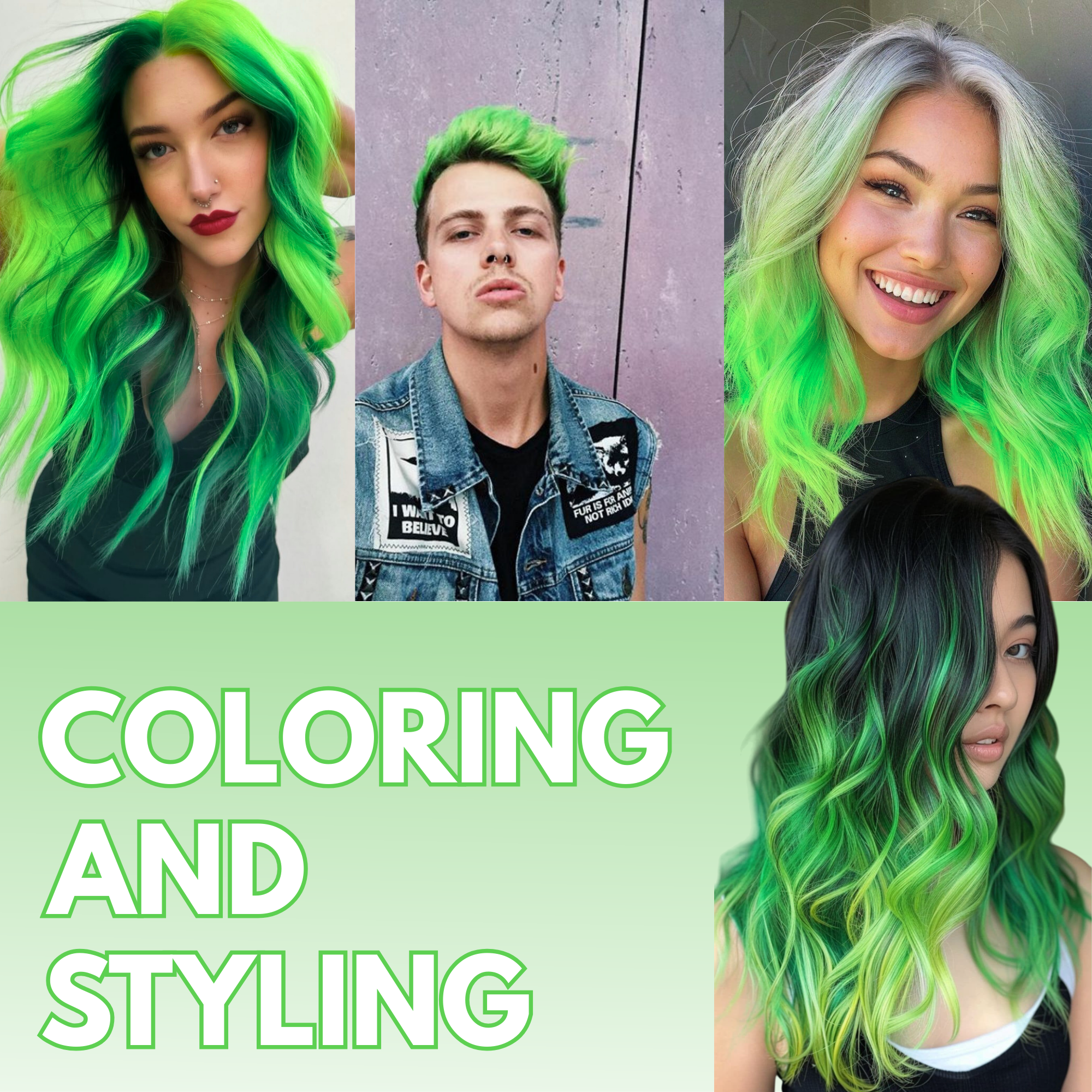 Neon Green Hair Coloring Wax - Image 5