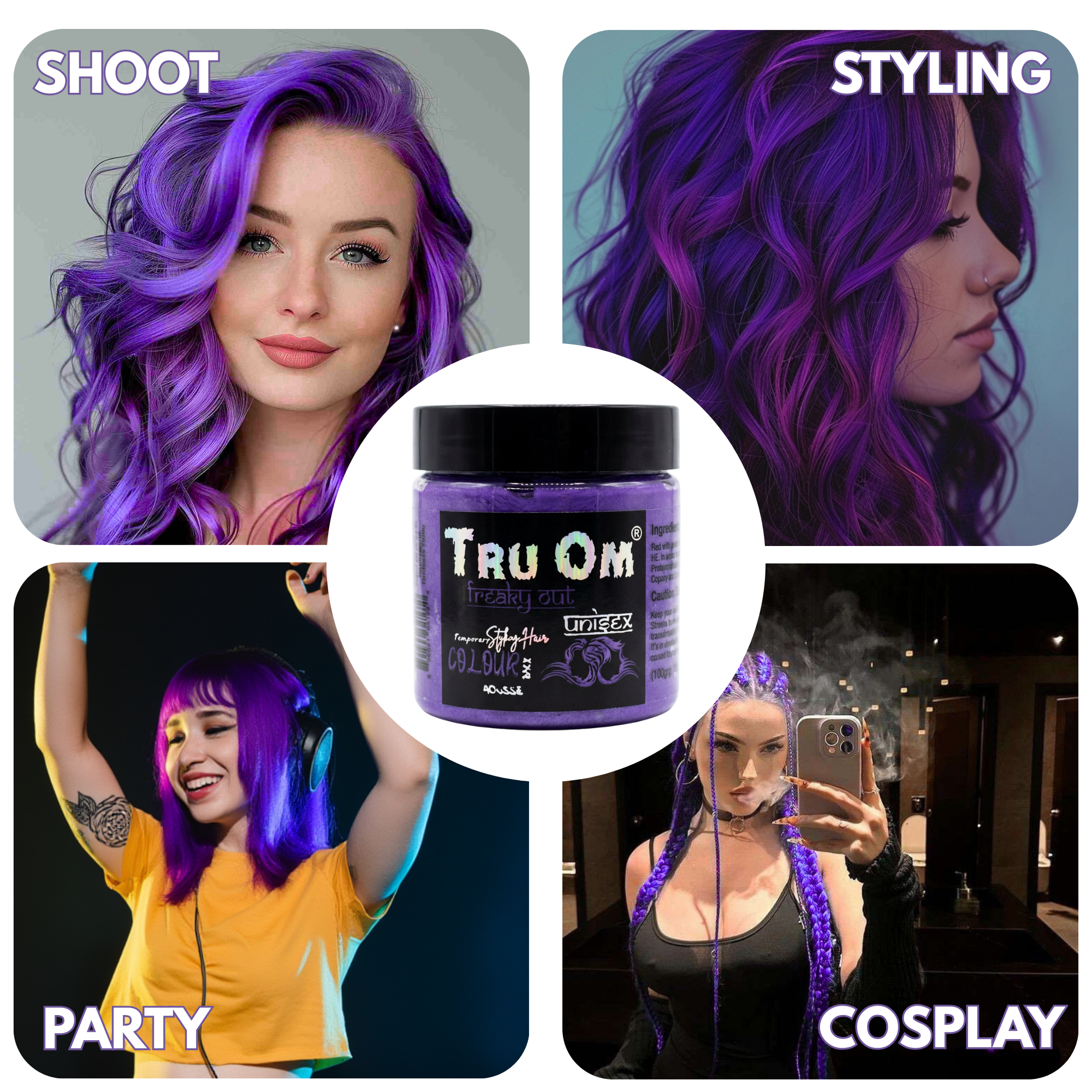 Purple Hair Coloring Wax - Image 4