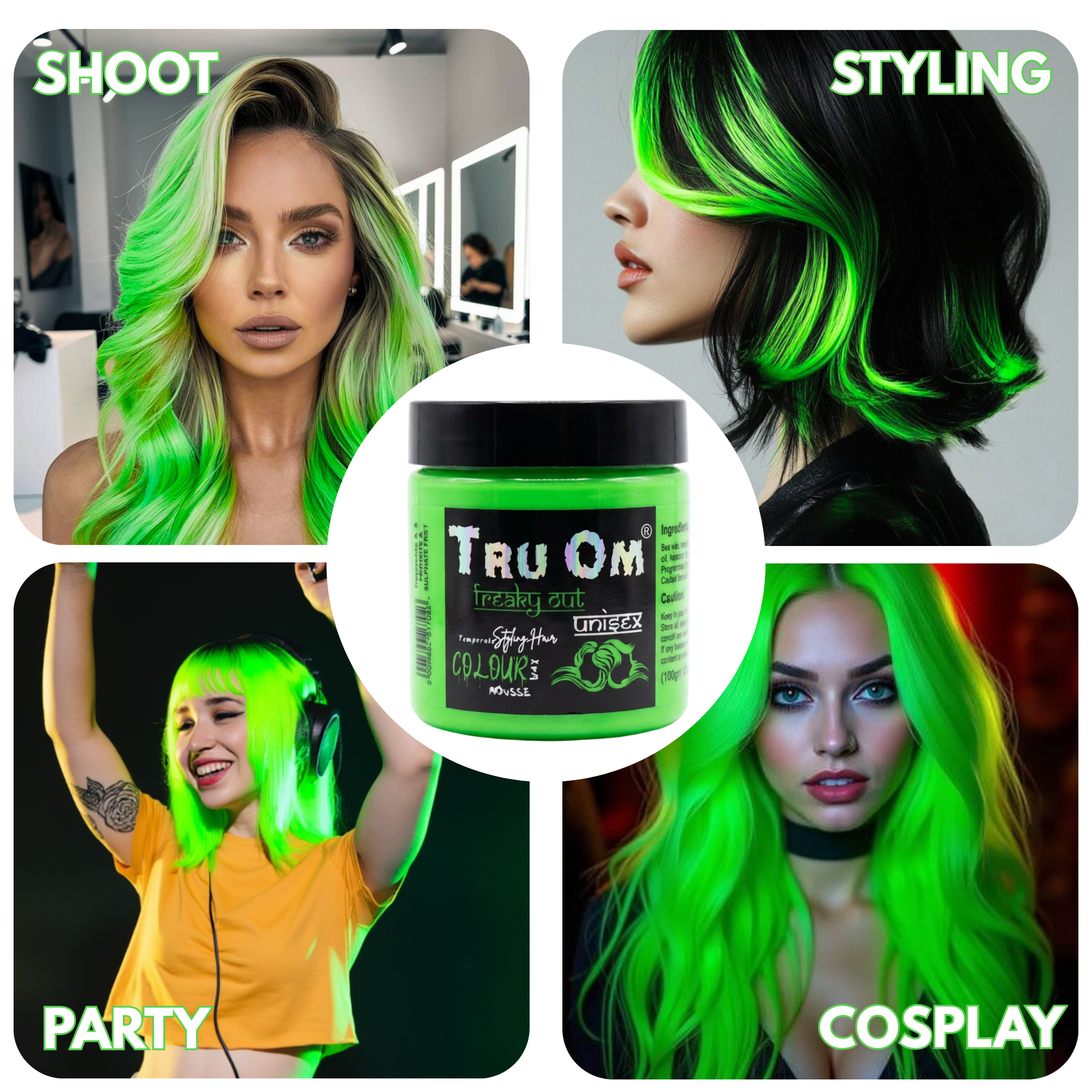 Neon Green Hair Coloring Wax - Image 6