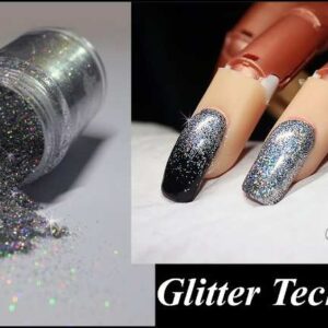 BLACK HOLO NAIL GLITTER