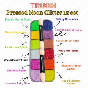 Pressed Neon Glitter 12 Set