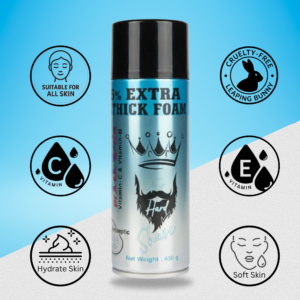 Antiseptic Extra Thick Shaving Foam for Men Hard Beard Hair with Vitamin C & E - 400g