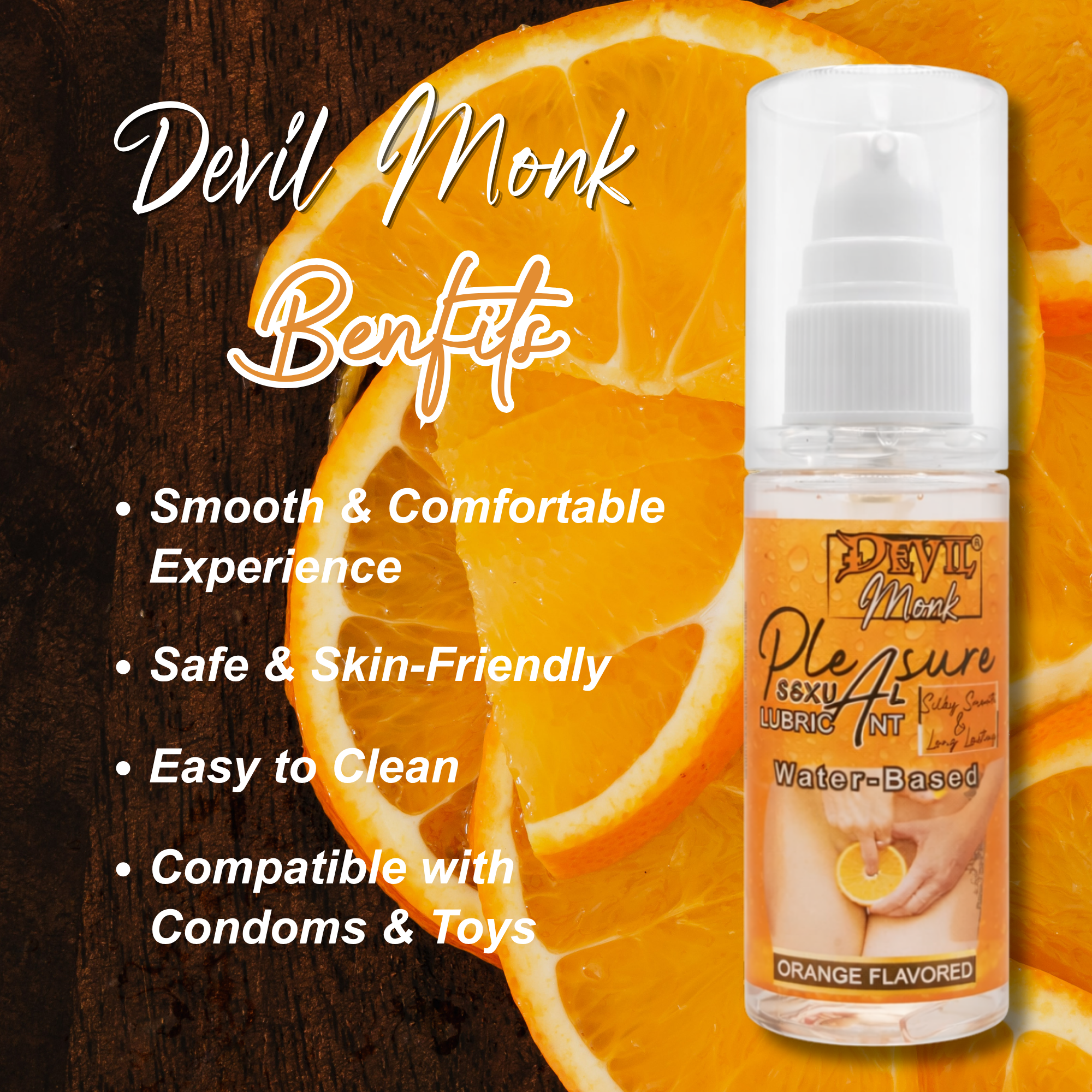 Devil Monk Orange Lube | Water-based Lubricant - Image 3