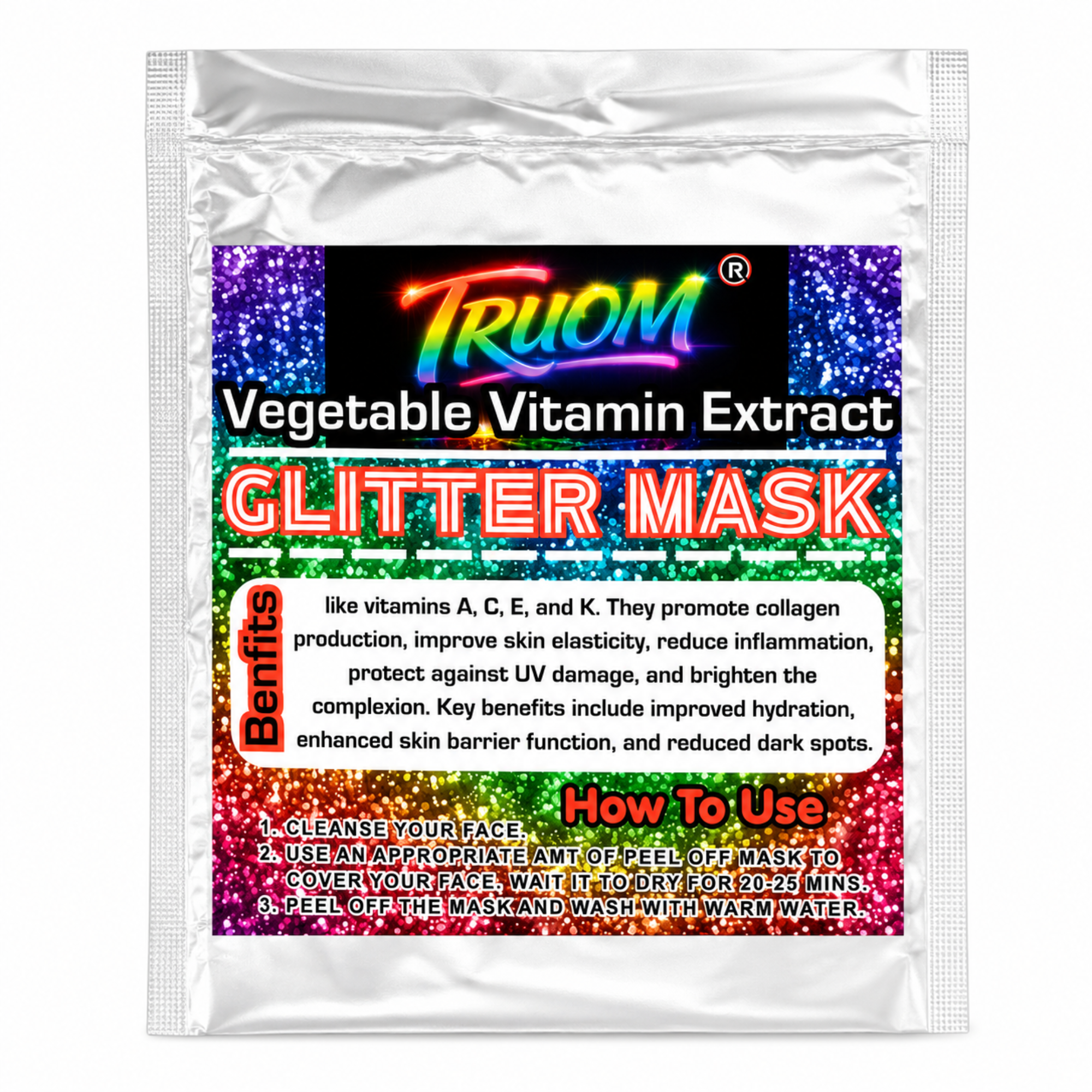 Vegetable Vitamin Extract Glitter Mask - Image 2