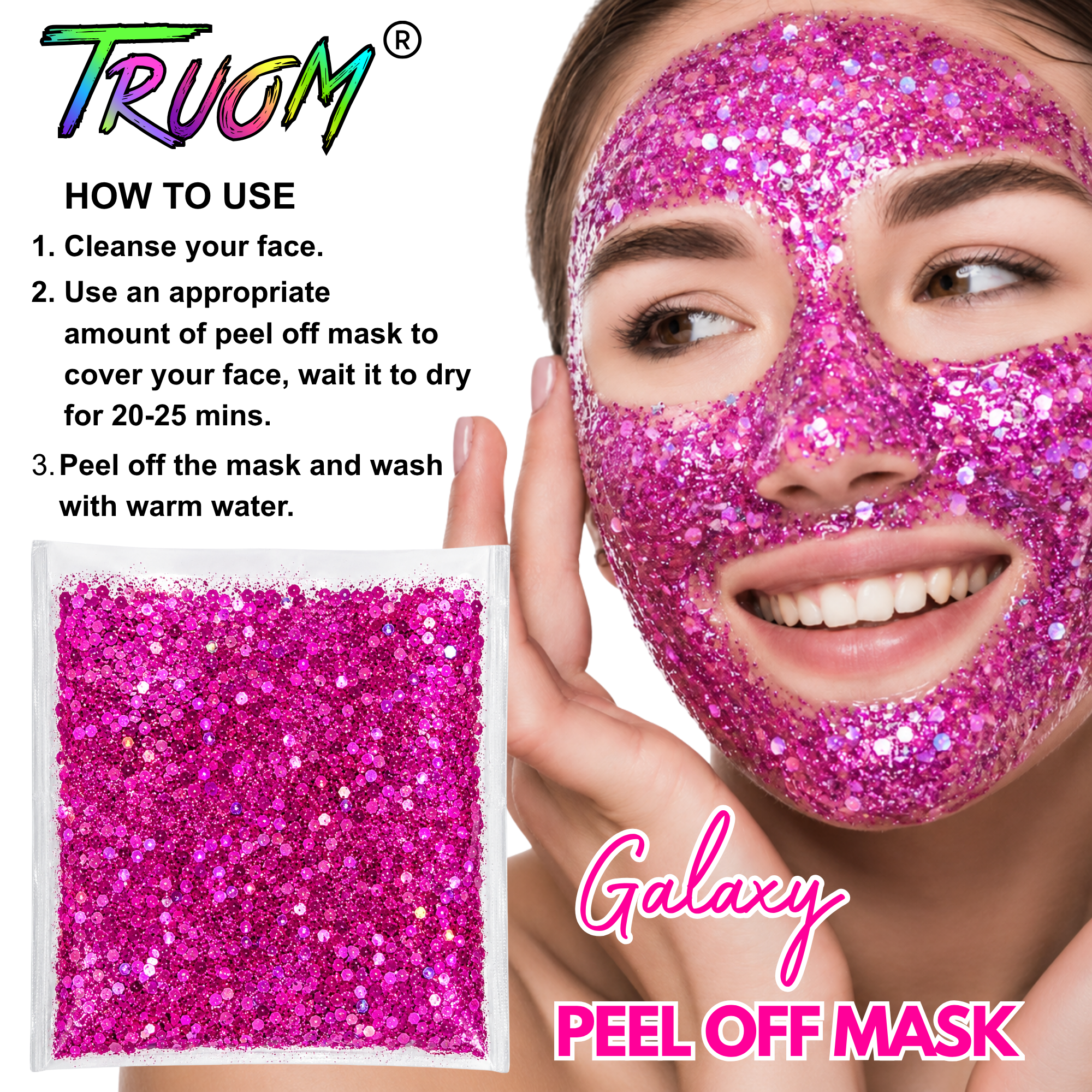 Rose Flower Extract Glitter Mask - Image 4