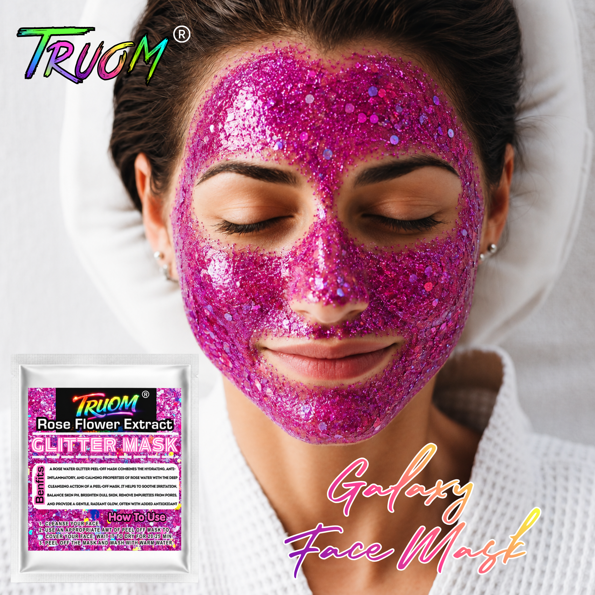 Rose Flower Extract Glitter Mask - Image 6
