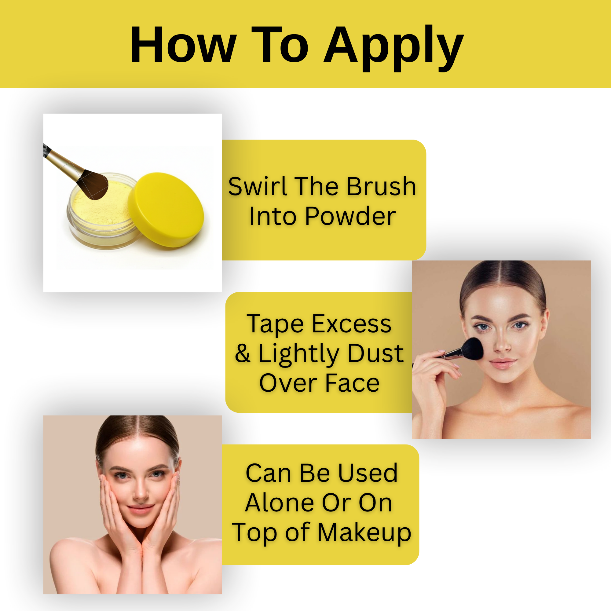 TRUOM Yellow Color Compact Powder 30g | Smooth Matte Finish & Oil Control - Image 3