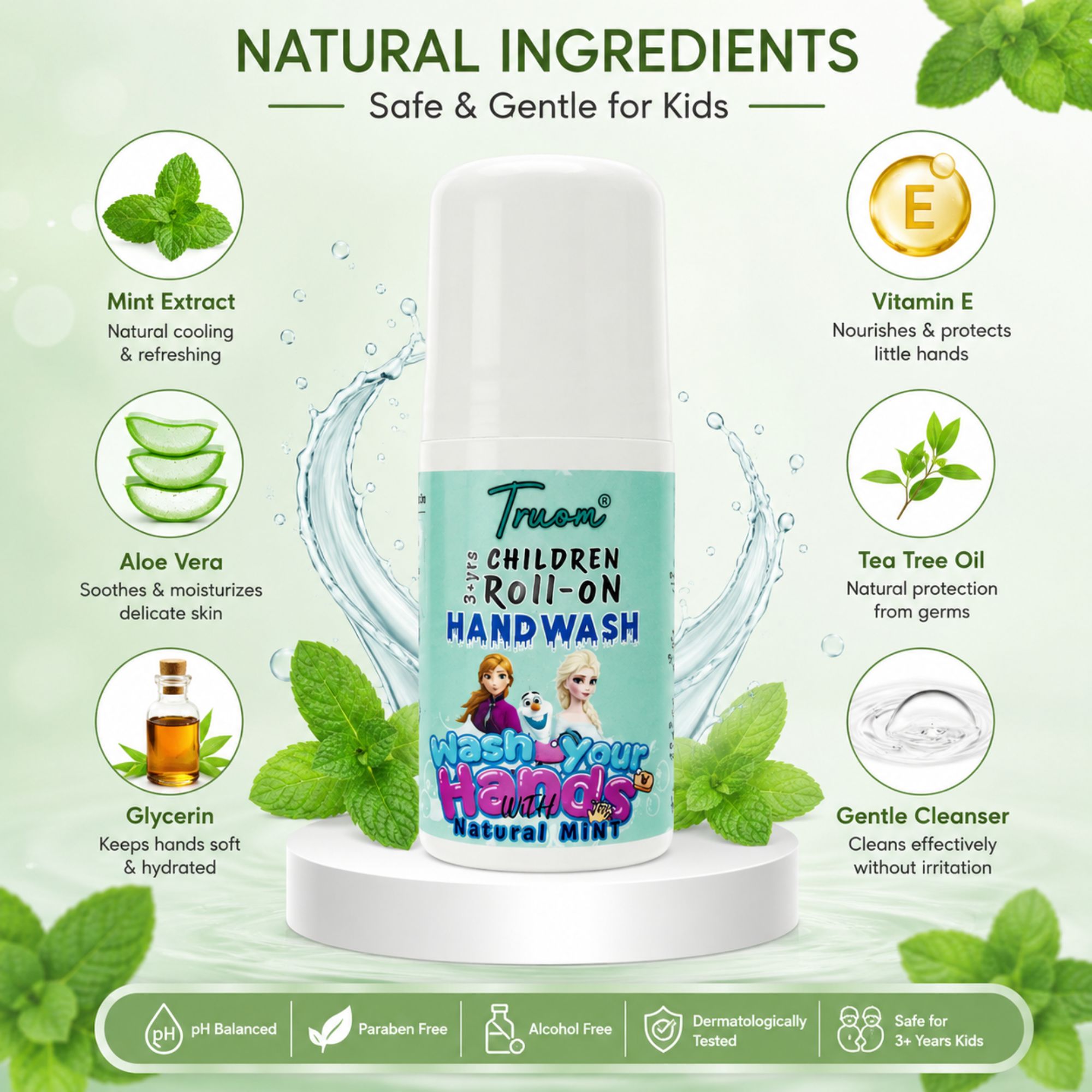 Children Roll-On Handwash Natural Mint - Image 2