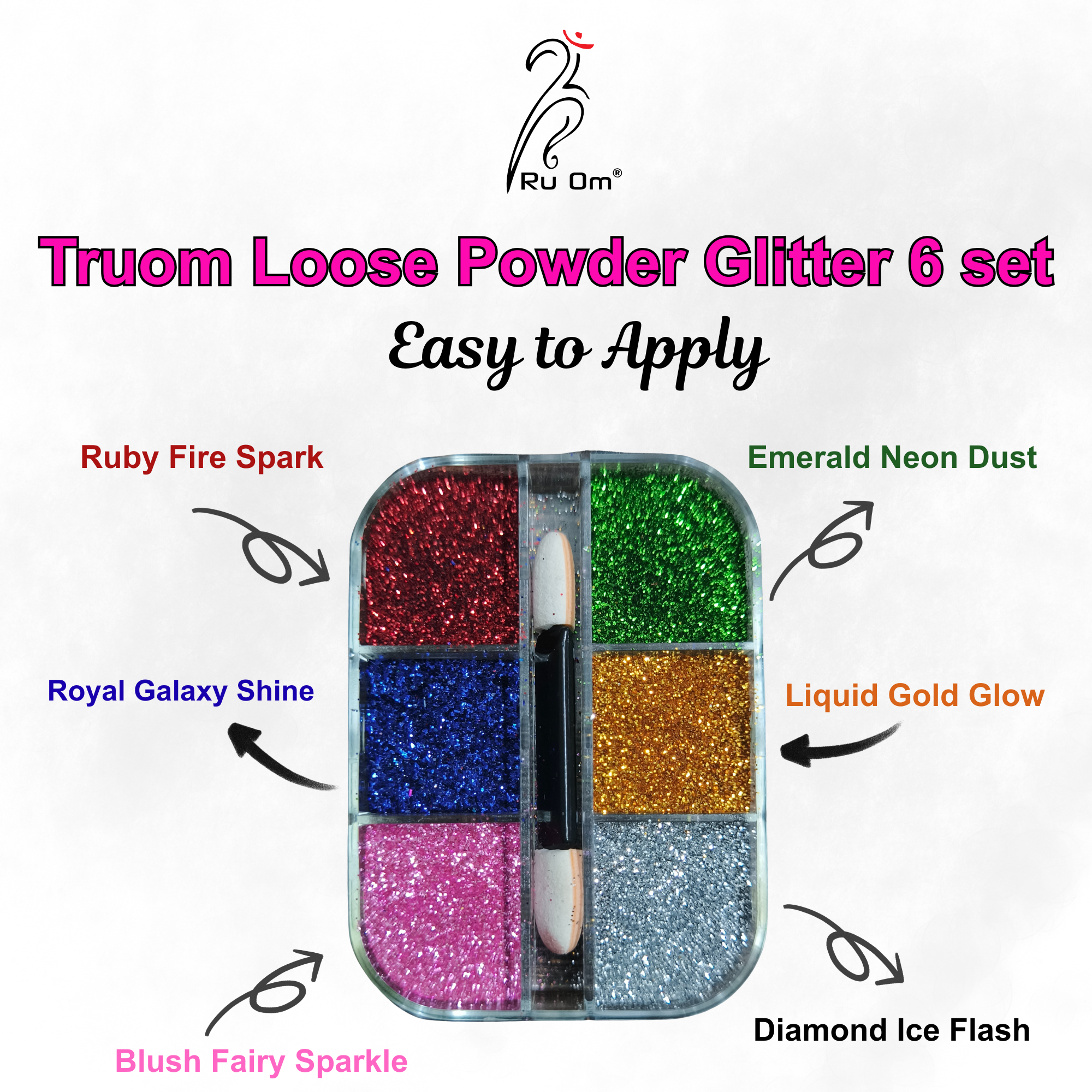 Loose Powder Glitter 6 set