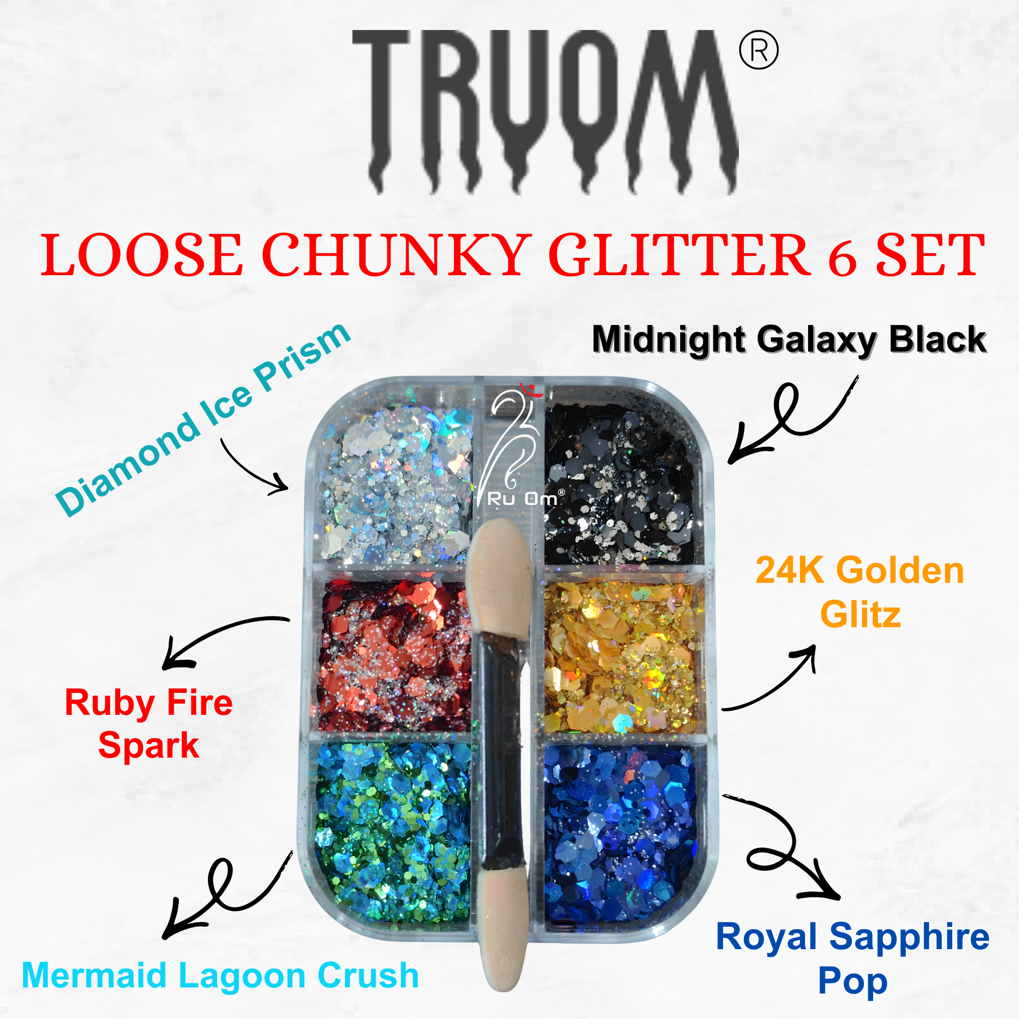 Loose Chunky Glitter 6 Set