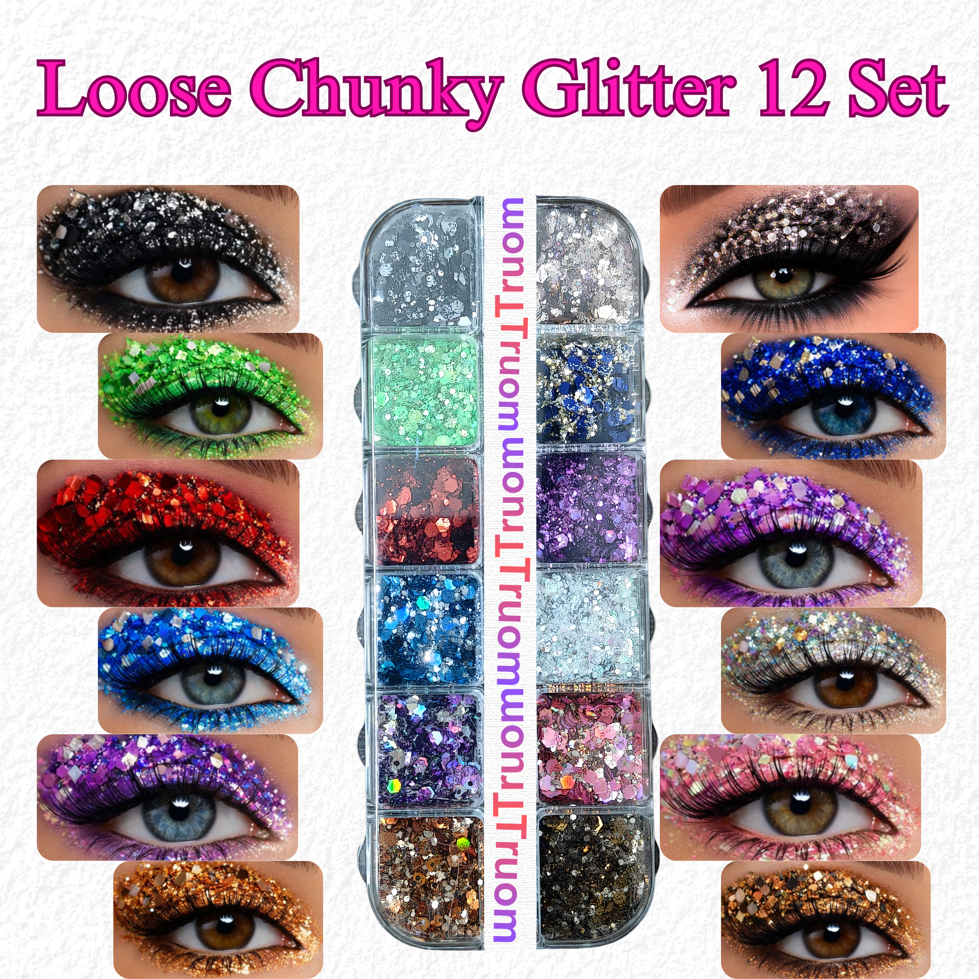 Loose Chunky Glitter 12 Set - Image 2