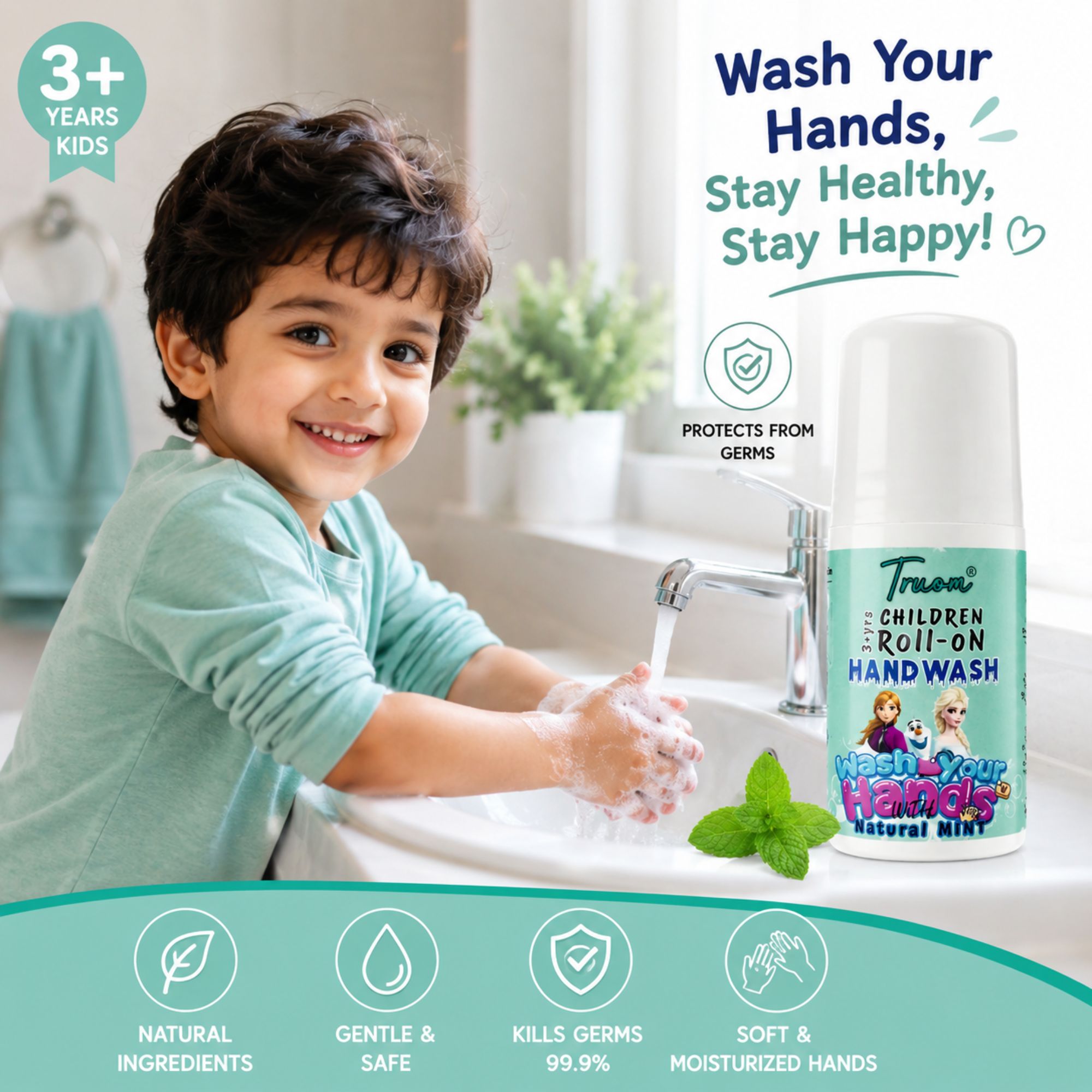 Children Roll-On Handwash Natural Mint - Image 3