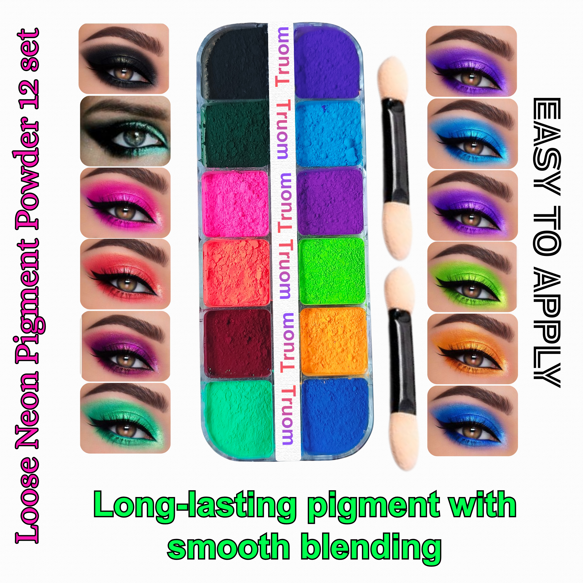 Loose Neon Pigment Powder 12 set - Image 2