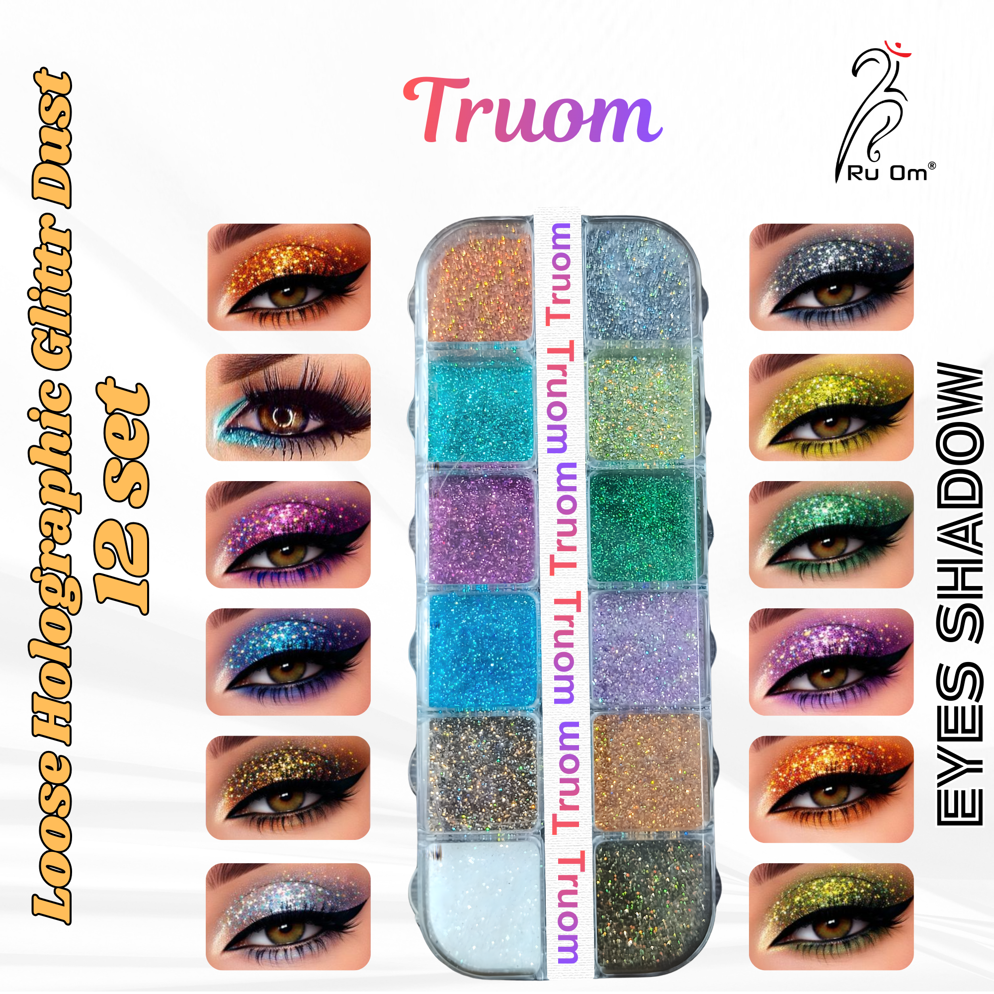 Loose Powder Holographic Glitter 12 set - Image 2