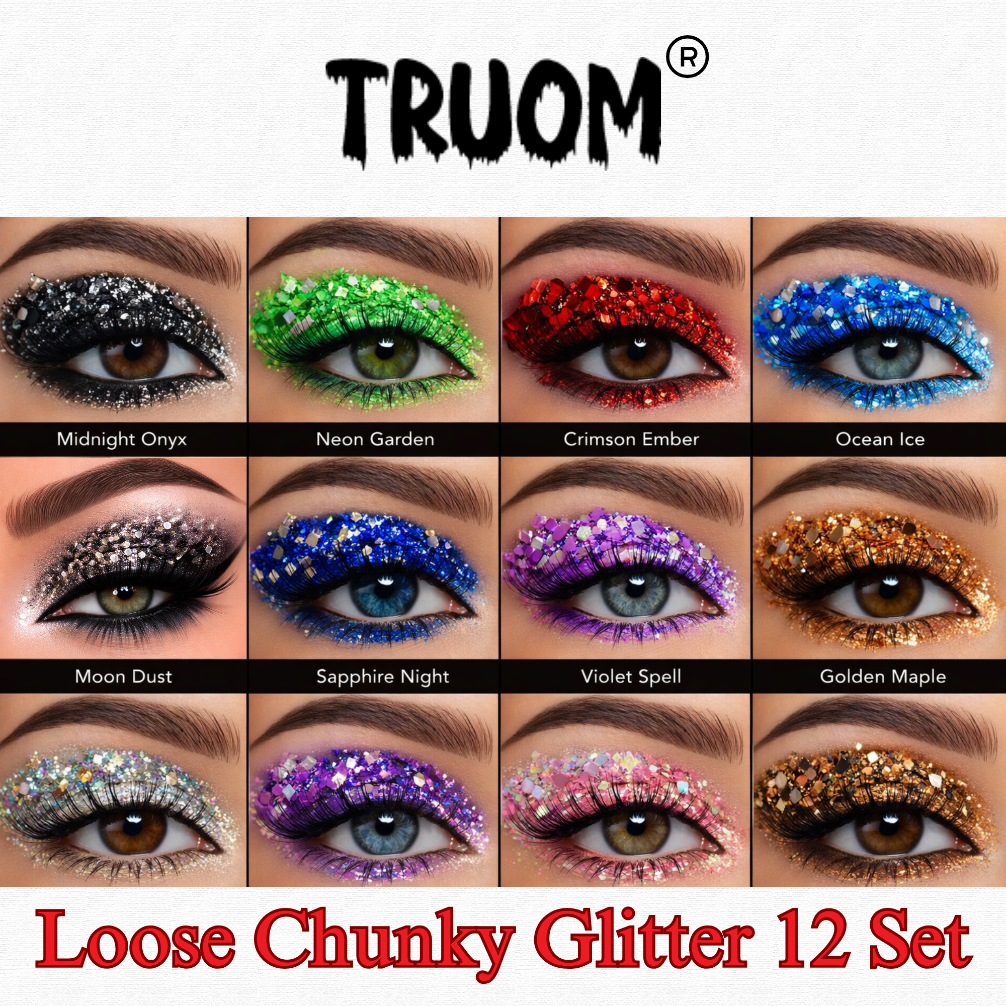 Loose Chunky Glitter 12 Set - Image 3