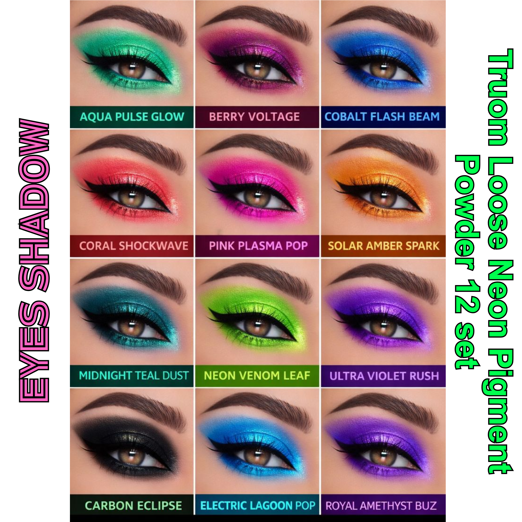 Loose Neon Pigment Powder 12 set - Image 3