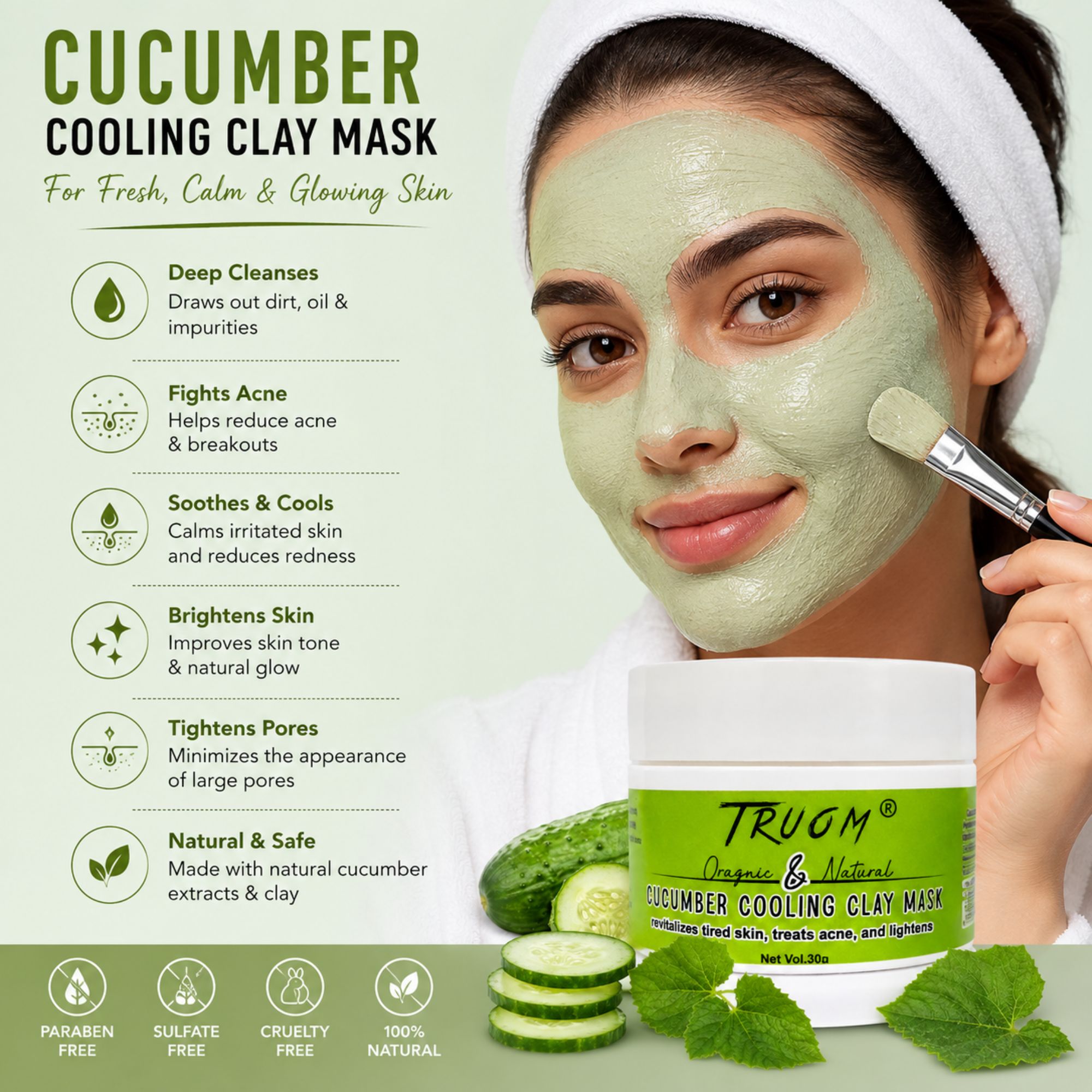Cucumber Cooling Clay Mask - Image 4
