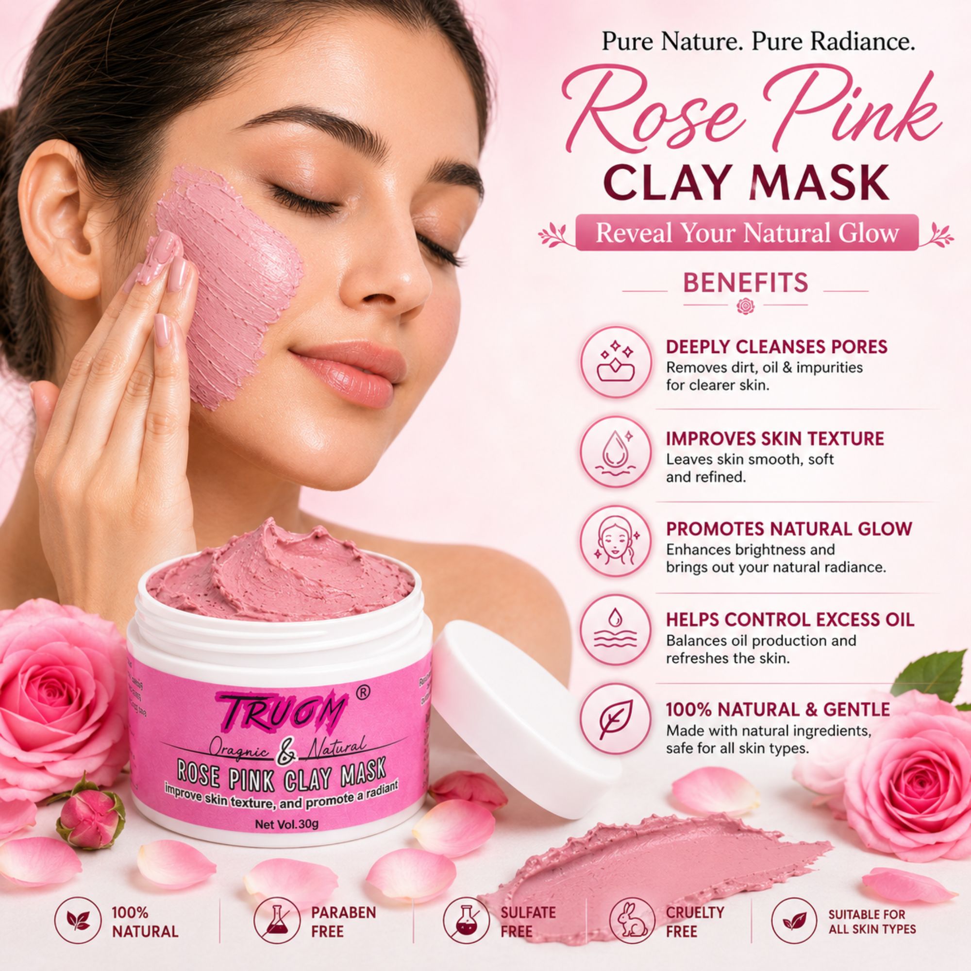 Rose Pink Clay Mask - Image 4