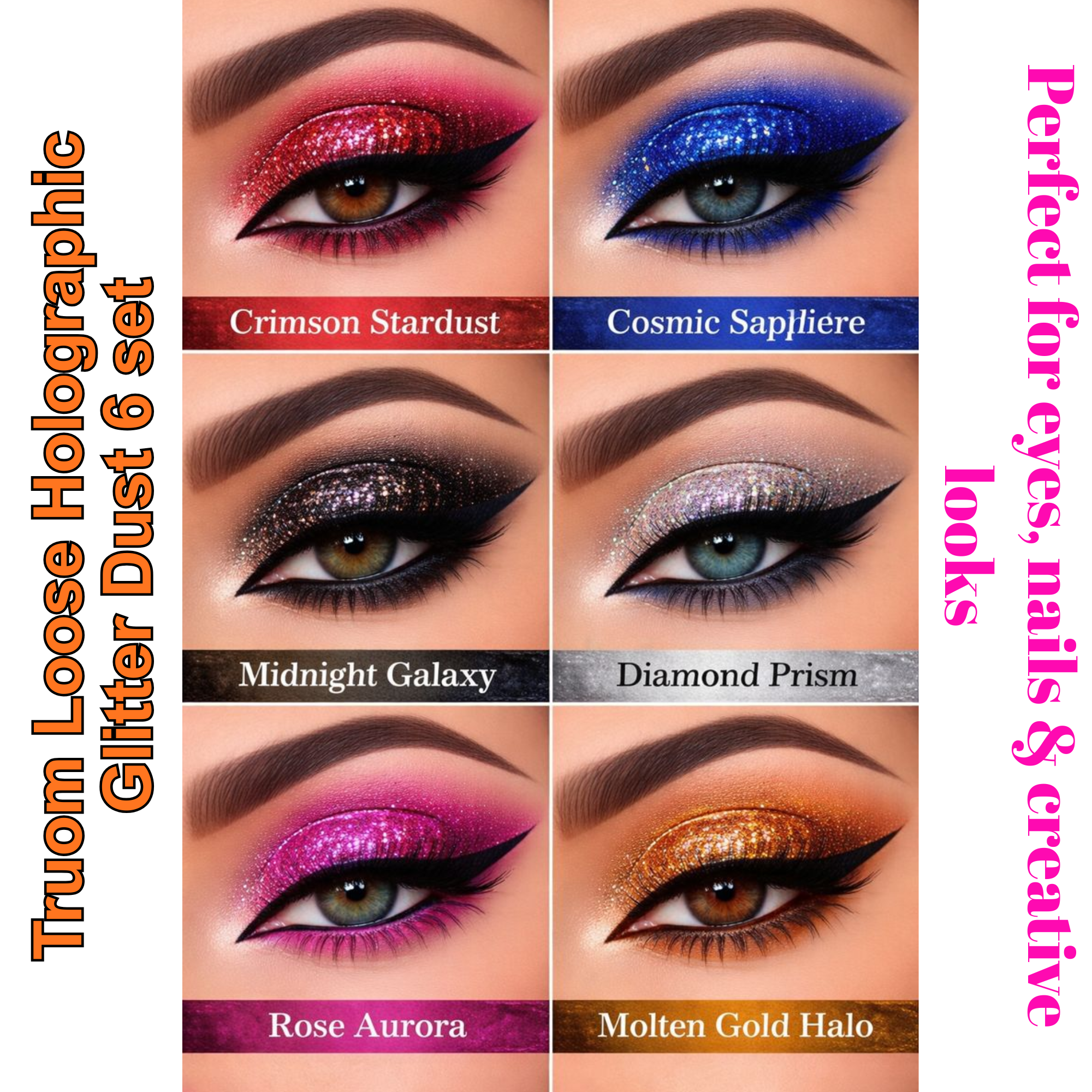 Loose Powder Holographic Glitter 6 set - Image 4