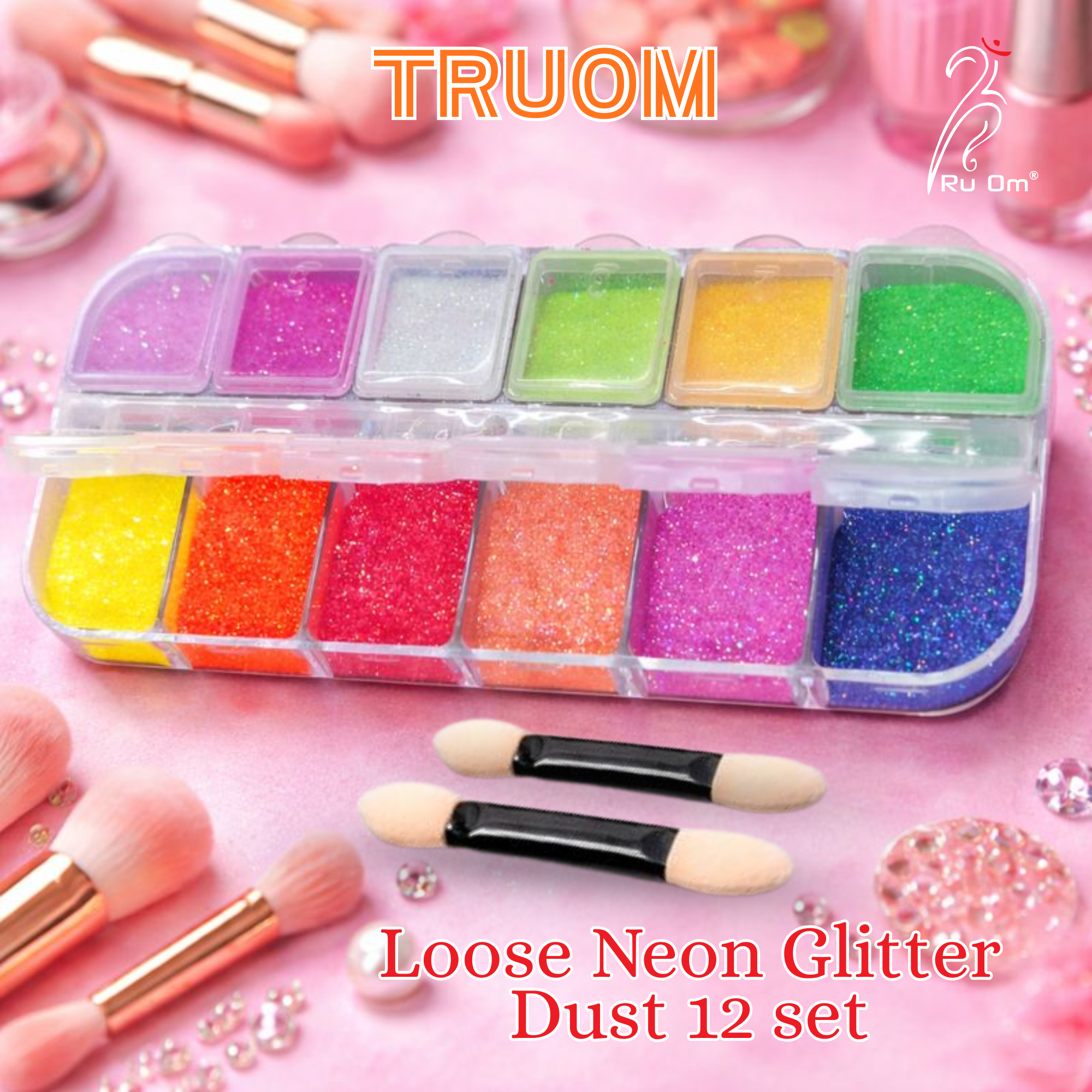 Loose Powder Neon Glitter 12 set - Image 4