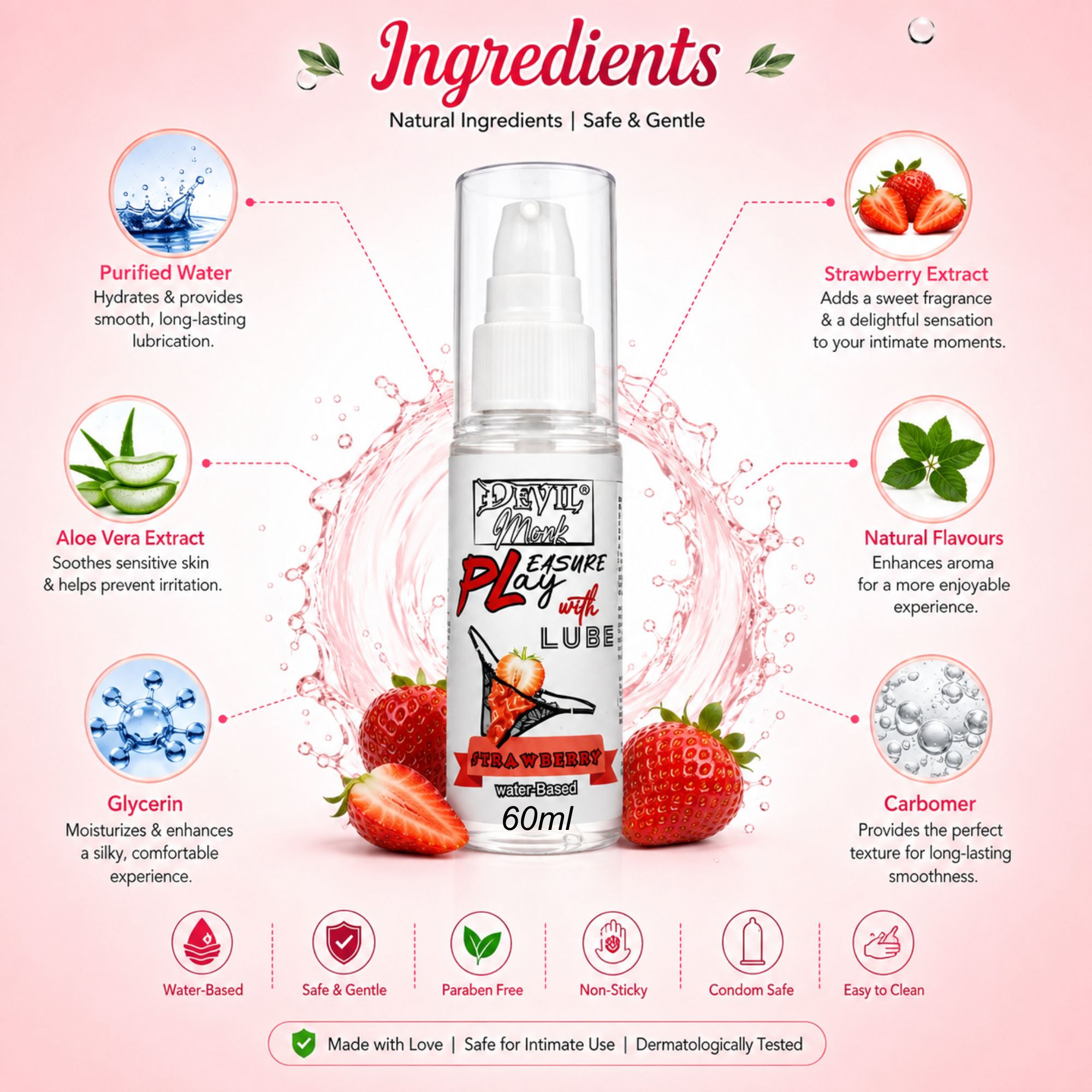 Devil Monk Strawberry Lube | Water-based Lubricant - Image 5