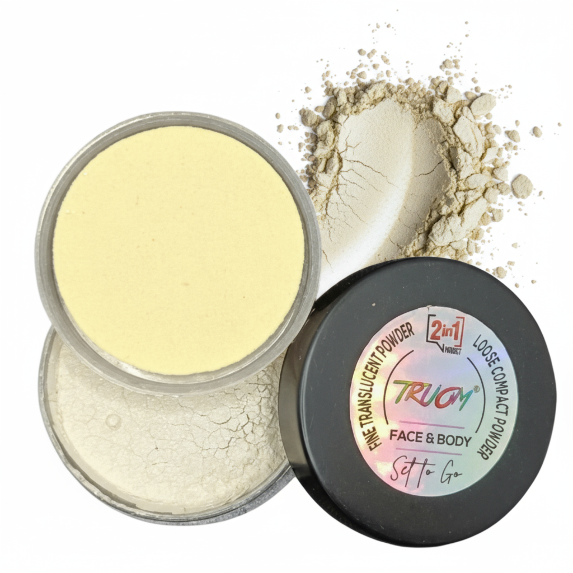 TRUOM Glame Glace โ Off White Face Powder | Smooth Matte Finish & Oil Control