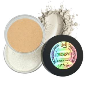 TRUOM Diamond Diva White Face Powder – 2-in-1 Makeup Powder