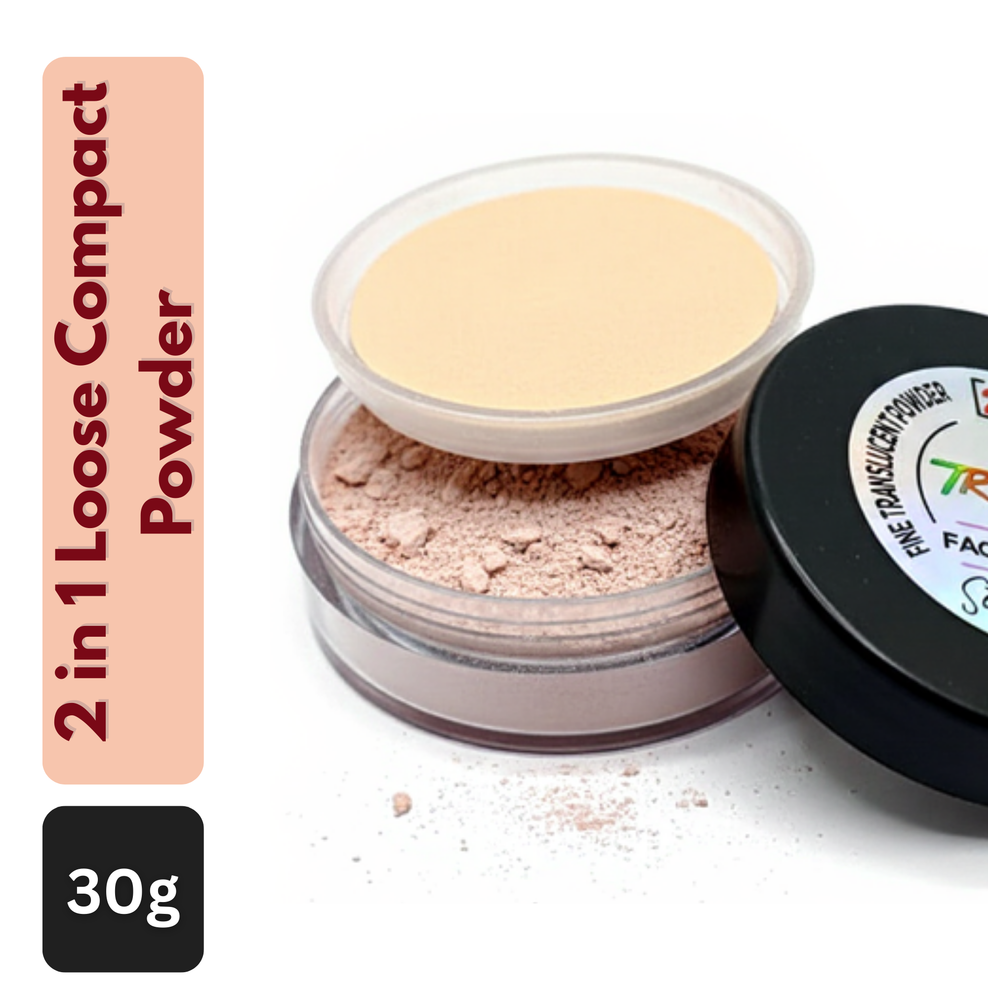 TRUOM Bold Babe โ Nude Beige 2-in-1 Compact Powder | Smooth Finish & Oil Control - Image 2