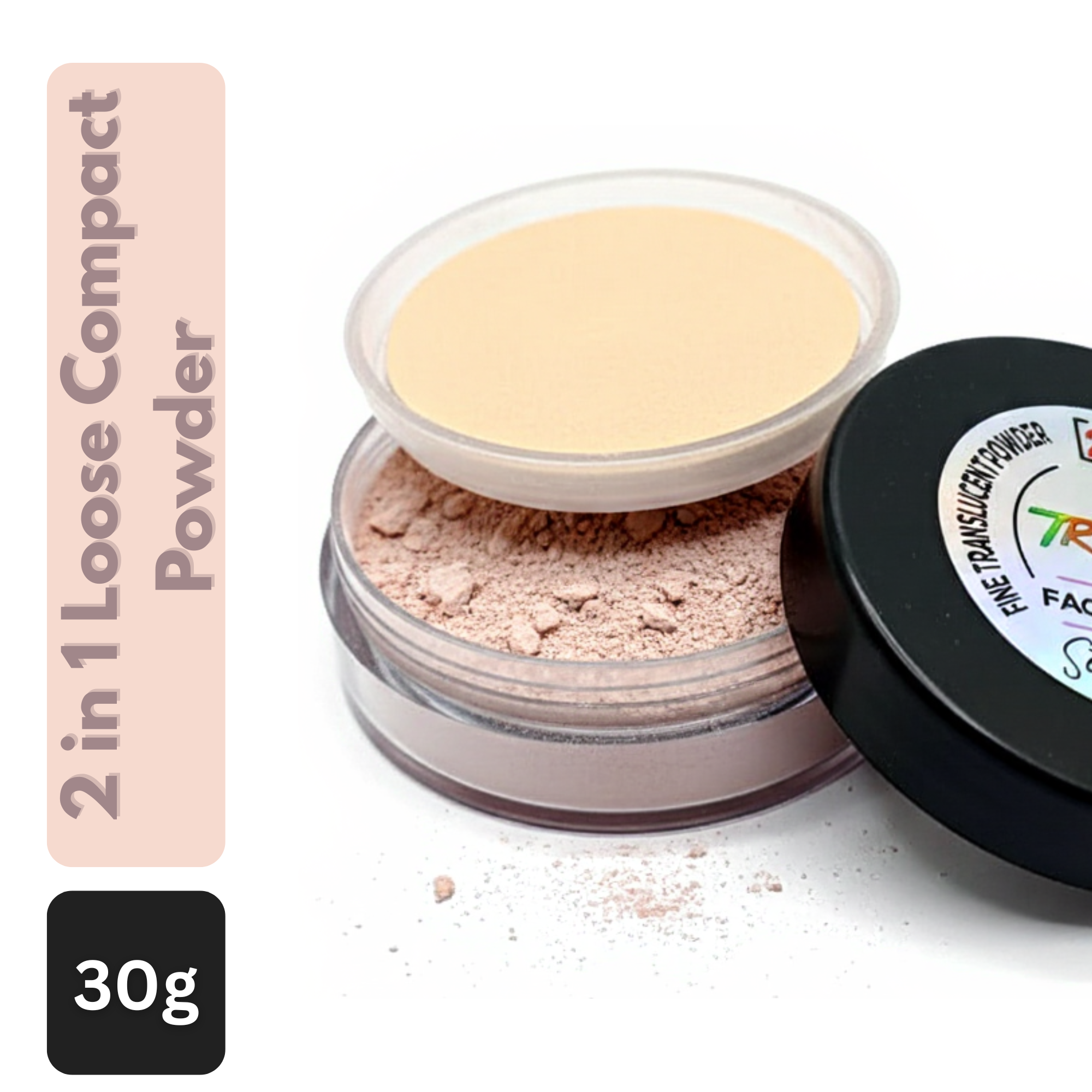 TRUOM Natural Nature Peach Face Powder โ Matte Finish Makeup Powder - Image 2