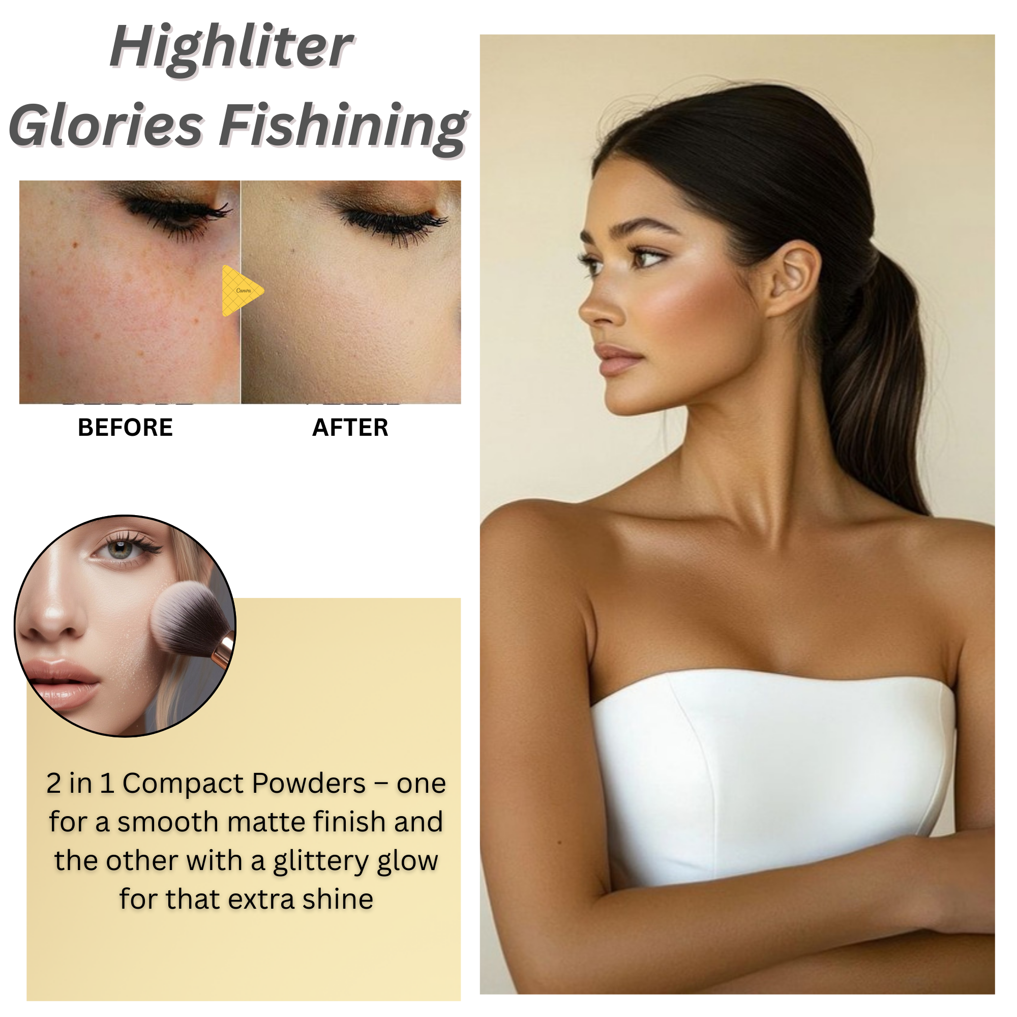 TRUOM Glame Glace โ Off White Face Powder | Smooth Matte Finish & Oil Control - Image 3