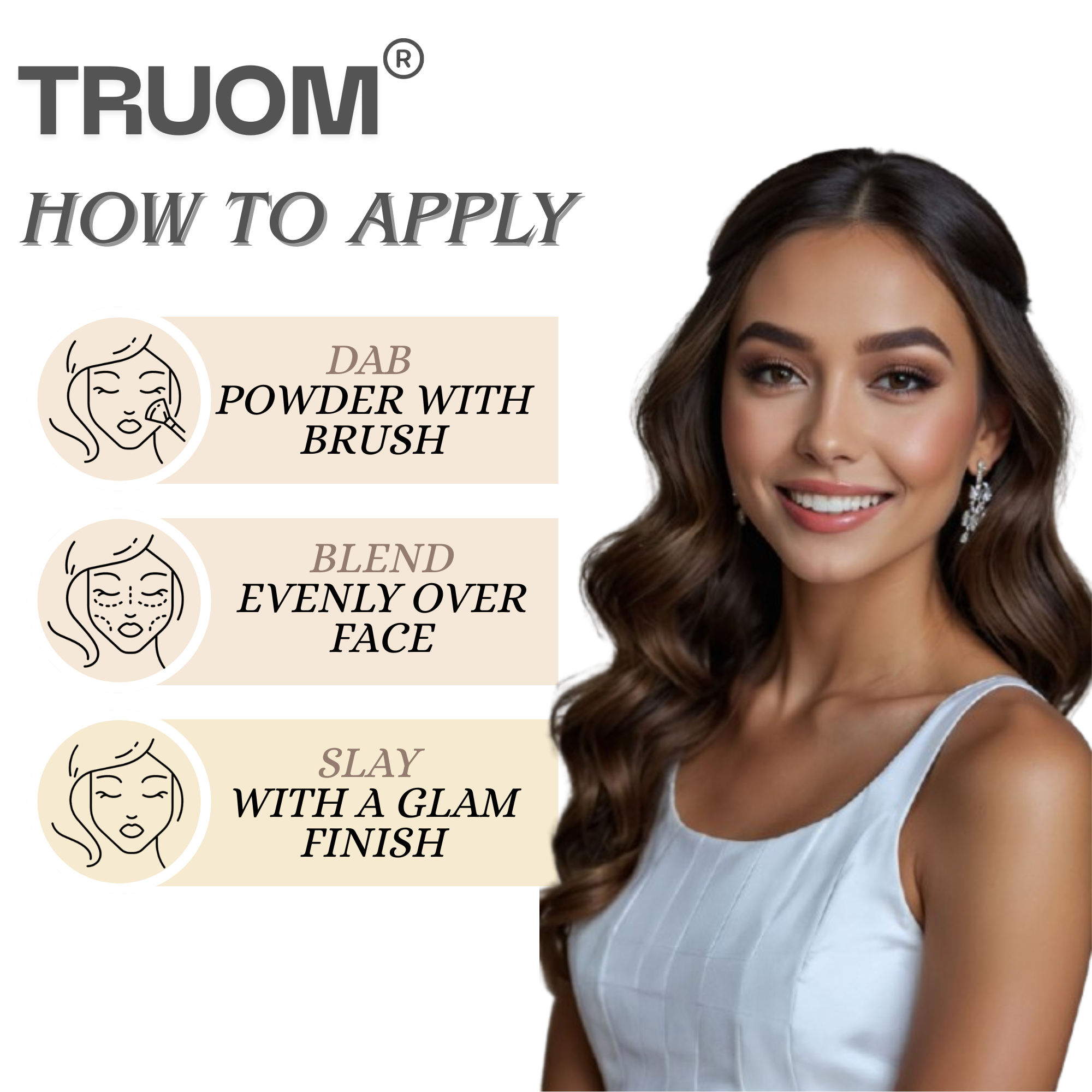 TRUOM Matte Loose Compact Face Powder โ Blend T0.5 Light Yellow - Image 3