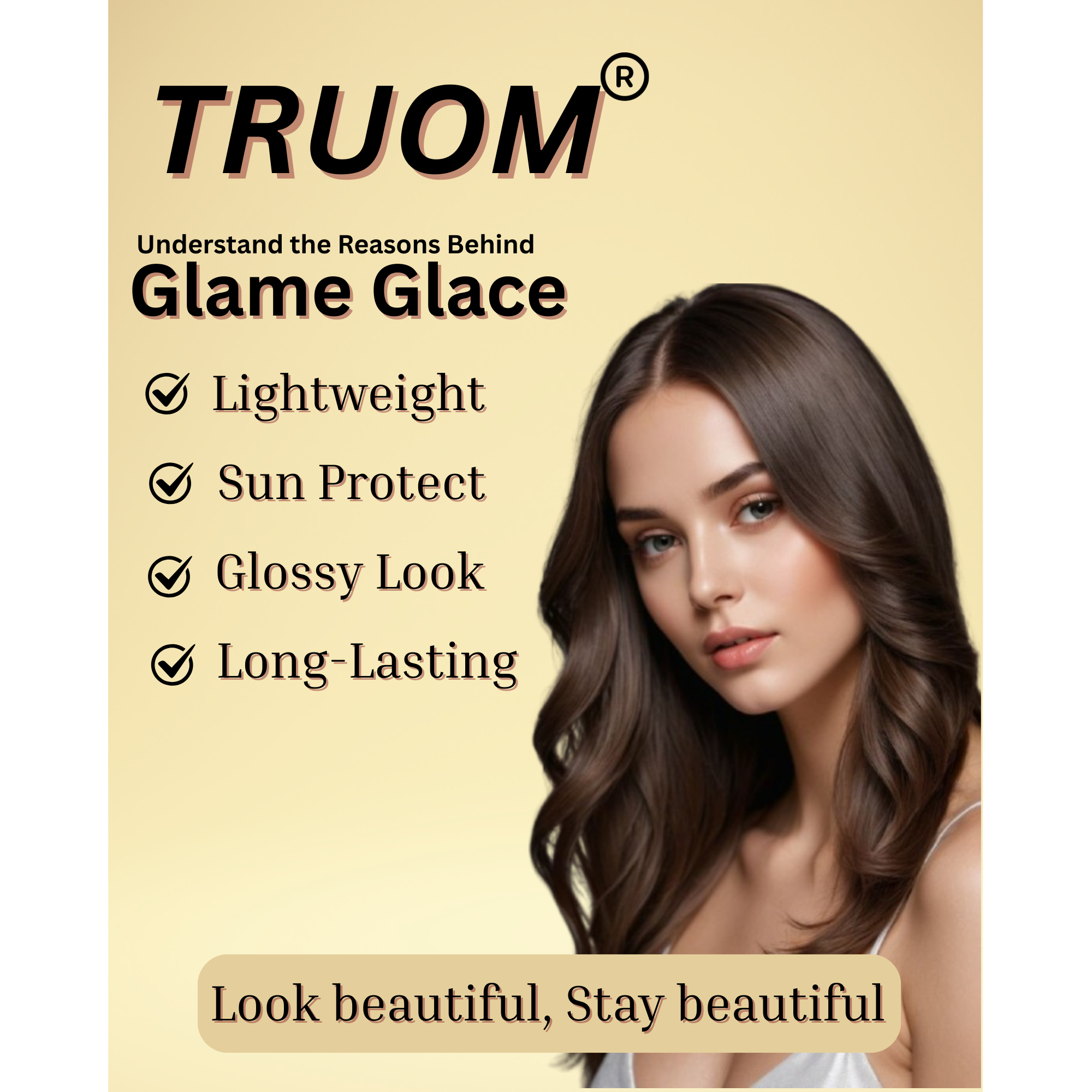 TRUOM Glame Glace โ Off White Face Powder | Smooth Matte Finish & Oil Control - Image 4