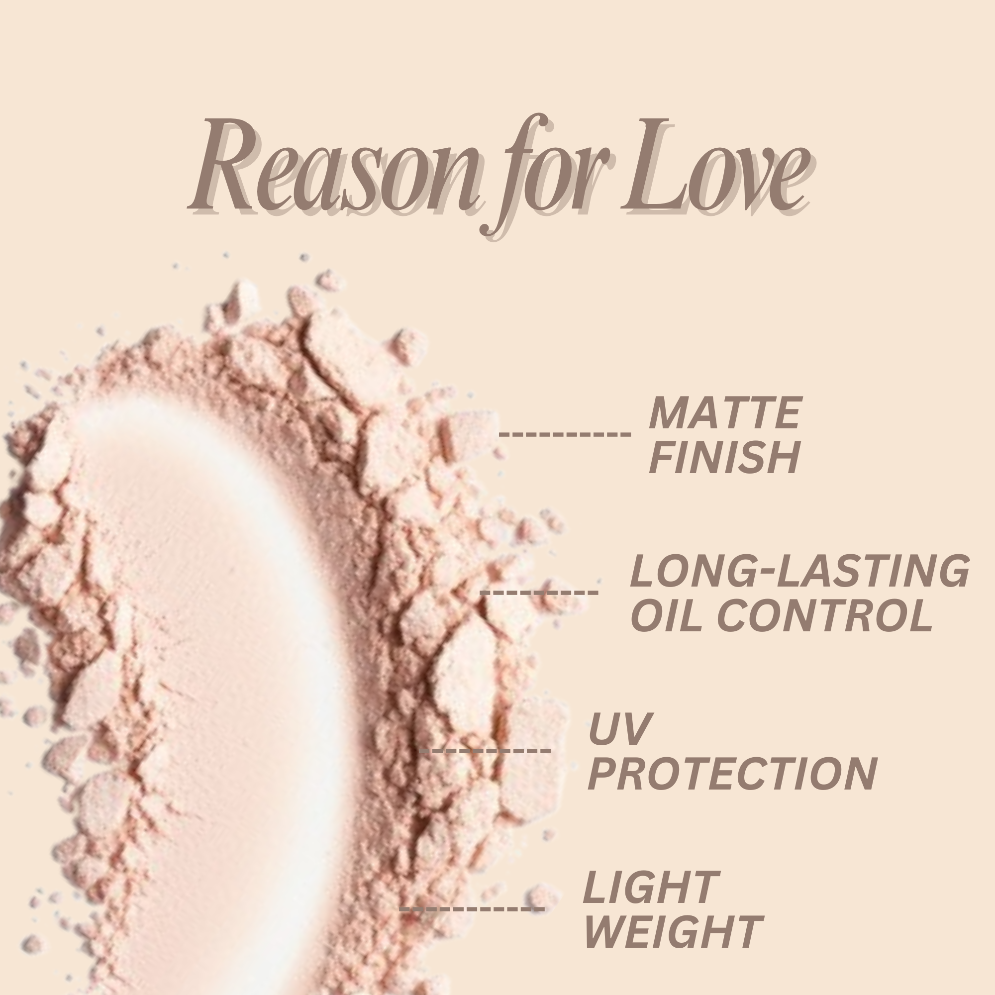 TRUOM Matte Loose Compact Face Powder β Blend T0.2 Light Peach - Image 5