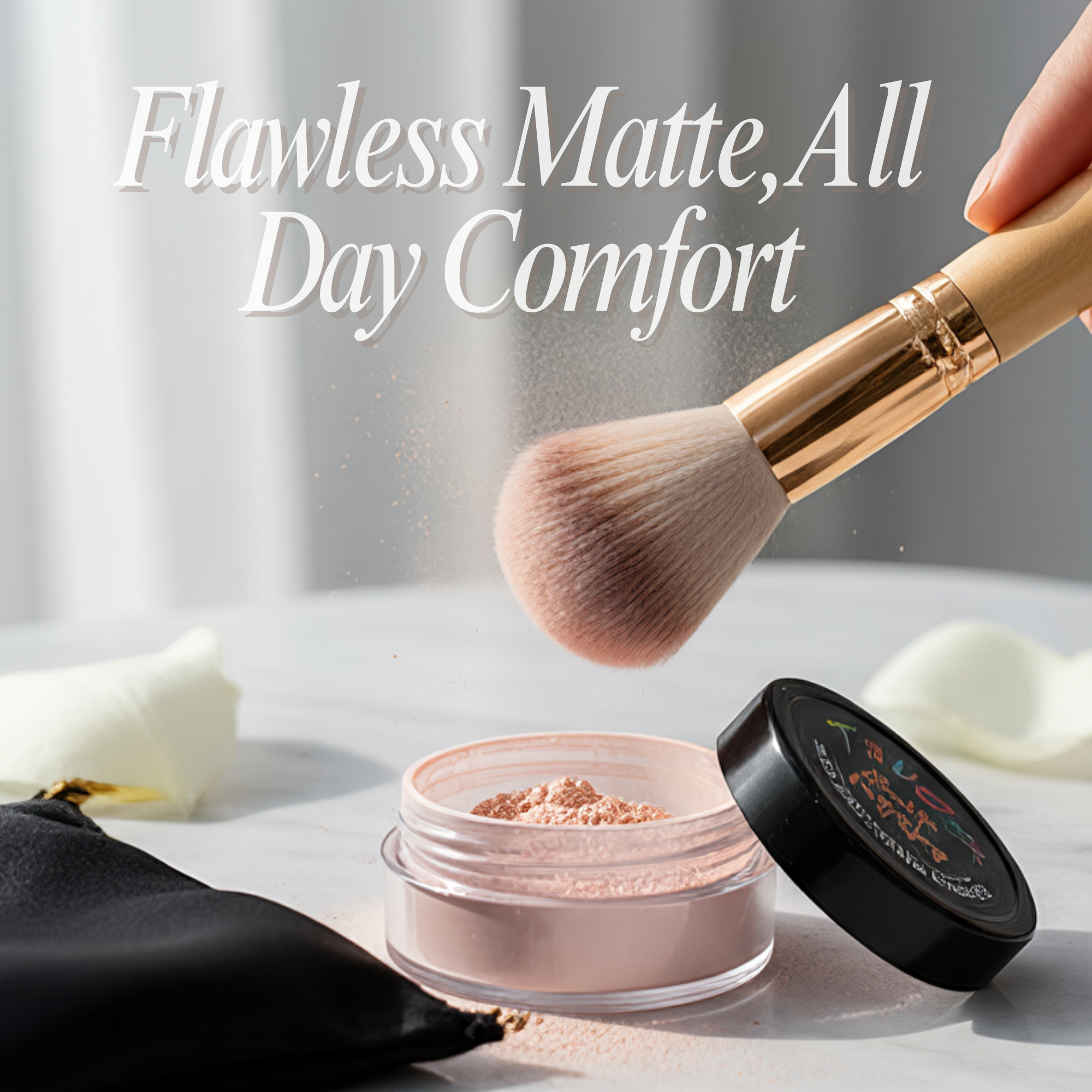 TRUOM Matte Loose Compact Face Powder β Blend T0.2 Light Peach - Image 6