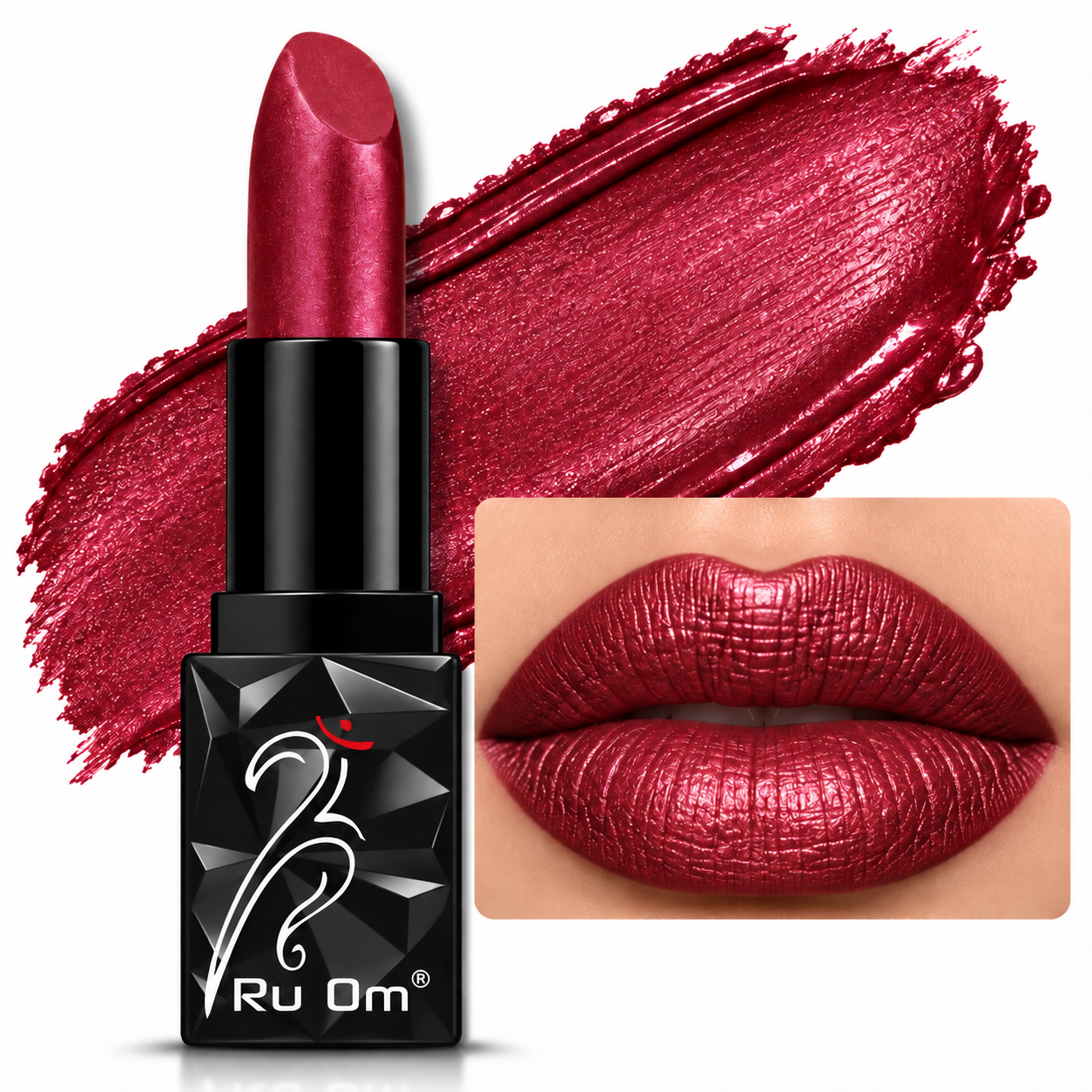 TRUOM Metallic Lipstick β Red Wine | Long-Lasting Metallic Finish Lip Color - Image 6