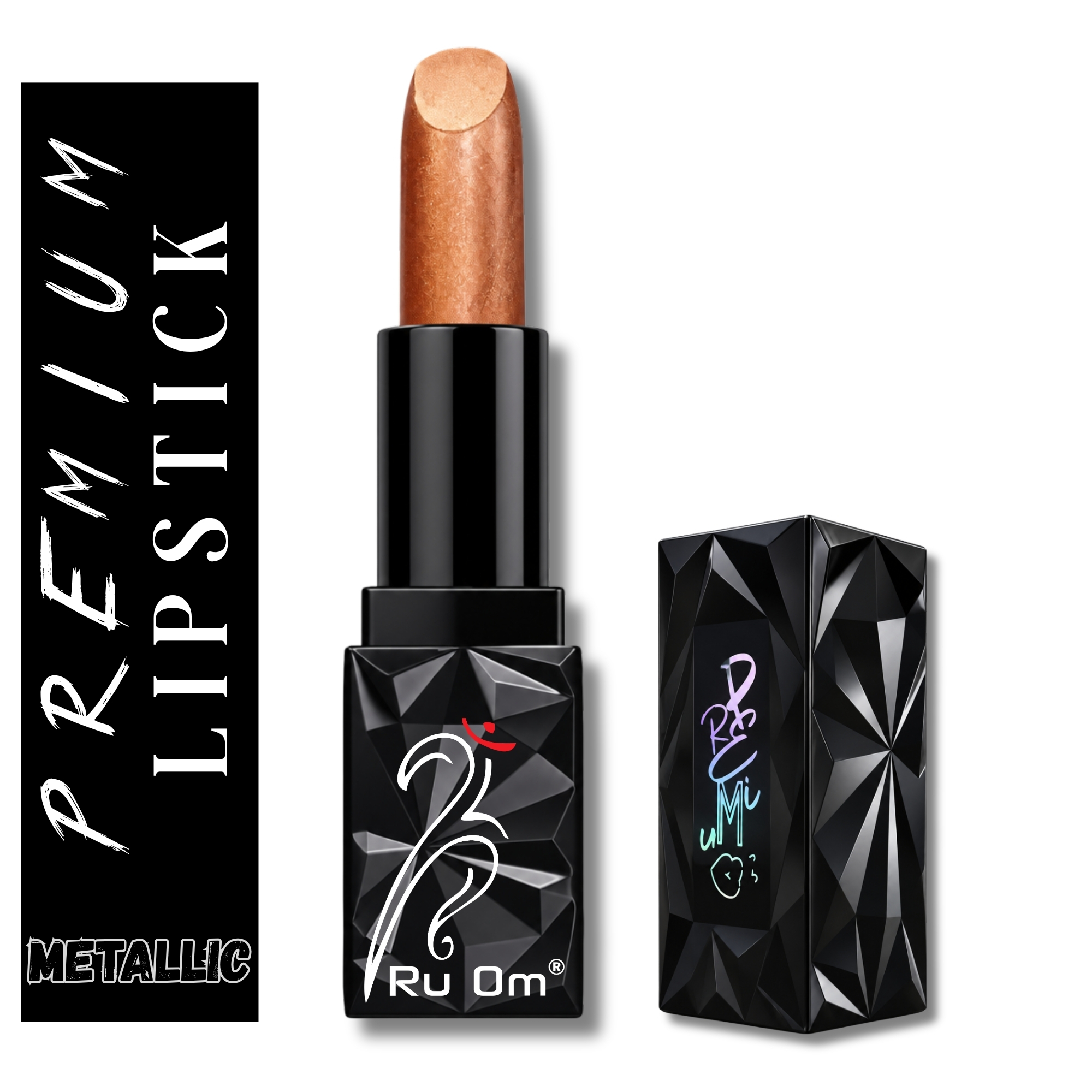TRUOM Metallic Lipstick β Copper | Long-Lasting Metallic Finish Lip Color - Image 2