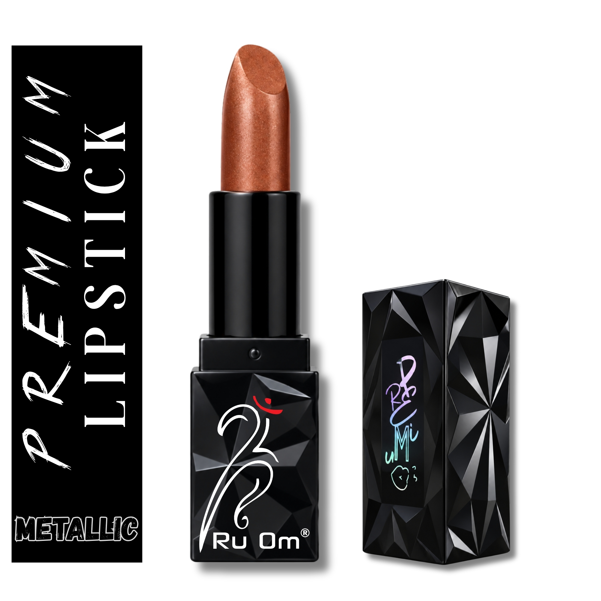 TRUOM Metallic Lipstick β Brown | Long-Lasting Metallic Finish Lip Color - Image 5