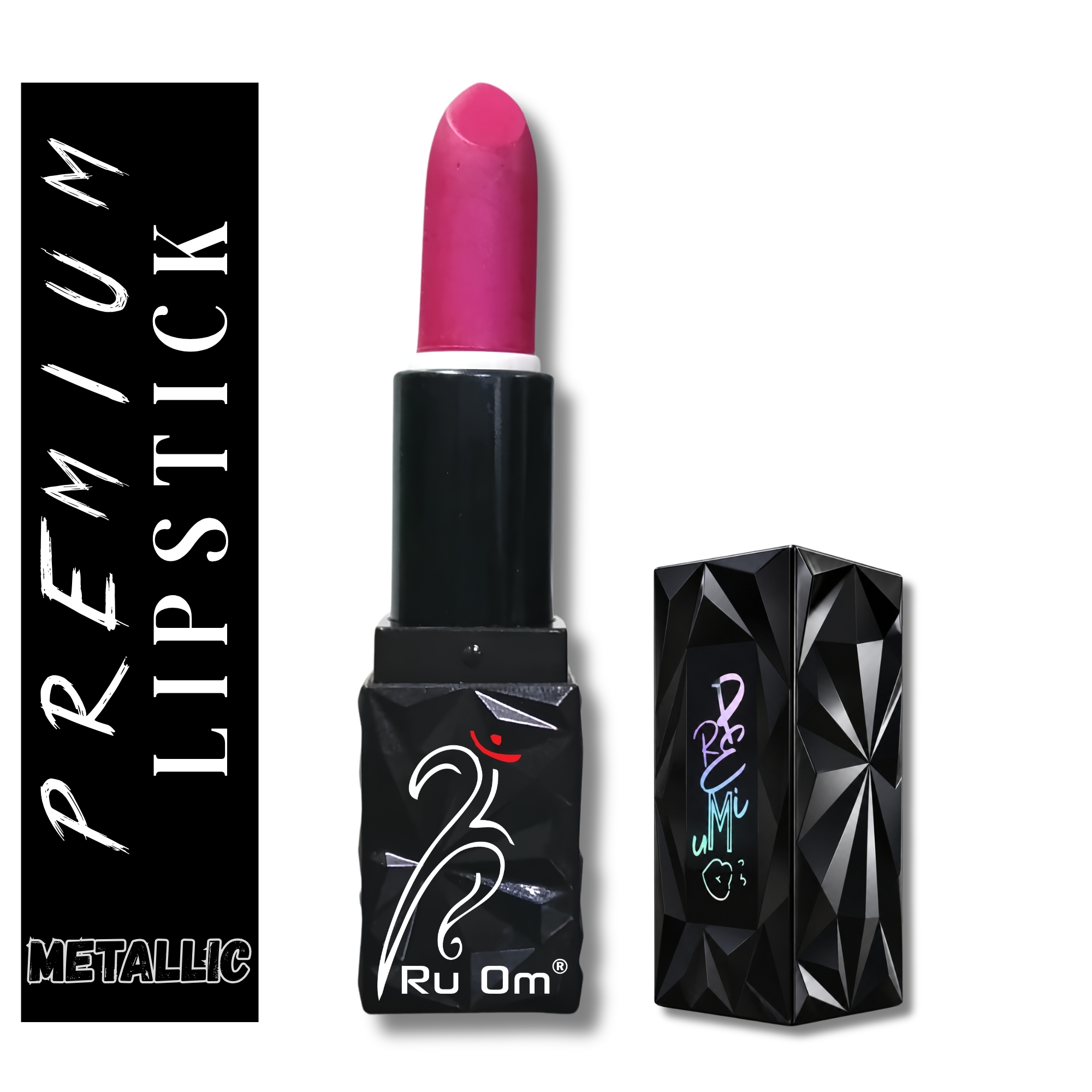 TRUOM Metallic Lipstick β Fuchsia | Long-Lasting Metallic Finish Lip Color - Image 5