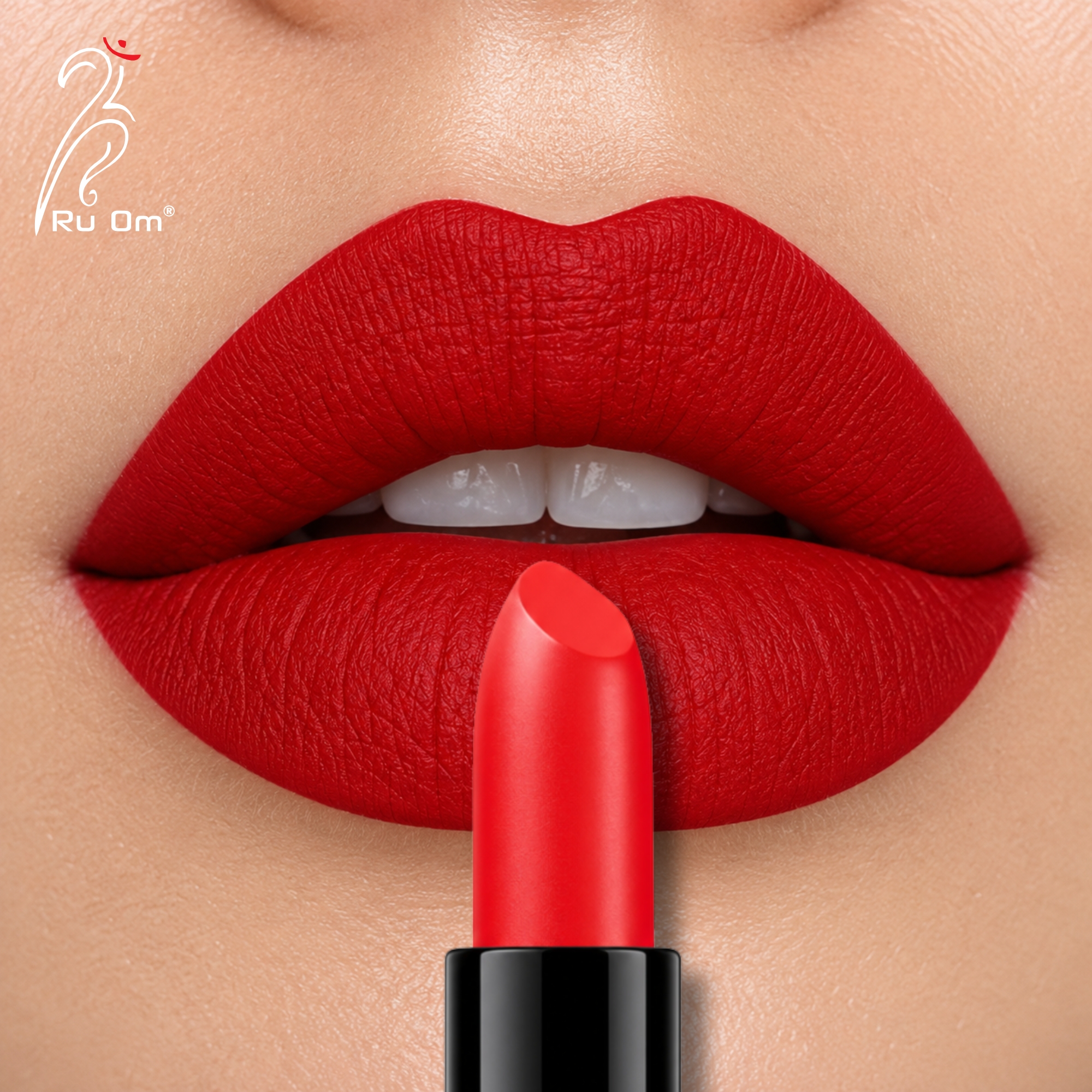 TRUOM Matte Lipstick – Fire Red | Long-Lasting Matte Finish Lip Color - Image 2