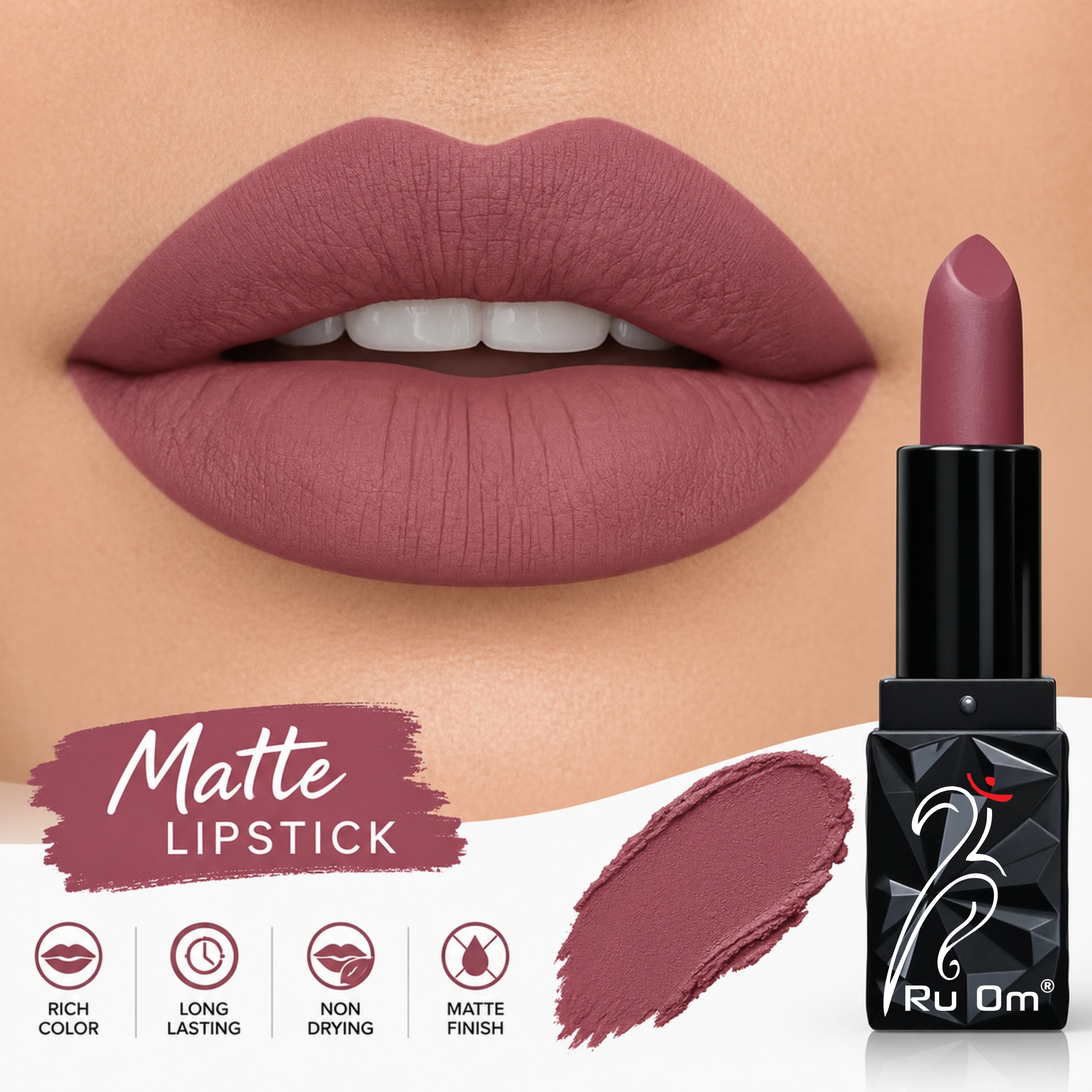TRUOM Matte Lipstick β Berry Wine | Long-Lasting Matte Finish Lip Color