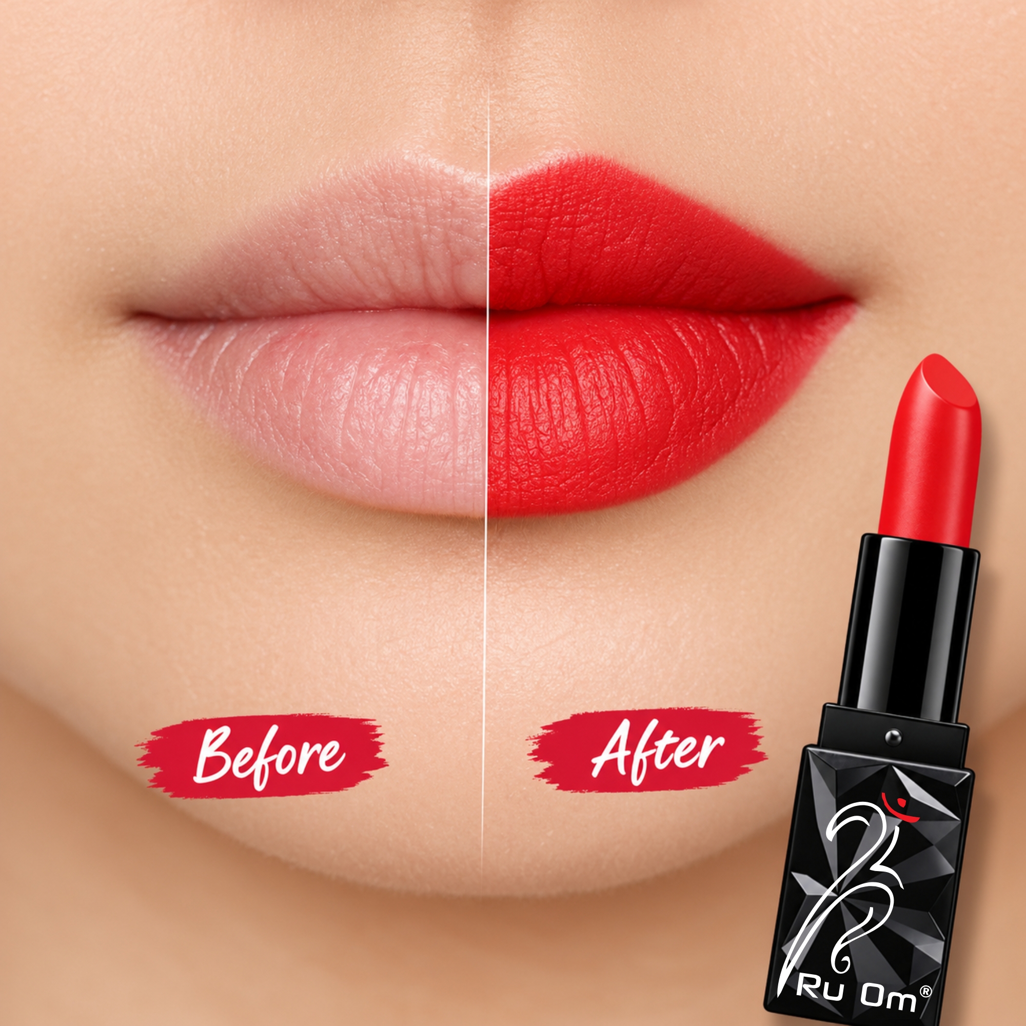 TRUOM Matte Lipstick – Fire Red | Long-Lasting Matte Finish Lip Color - Image 4