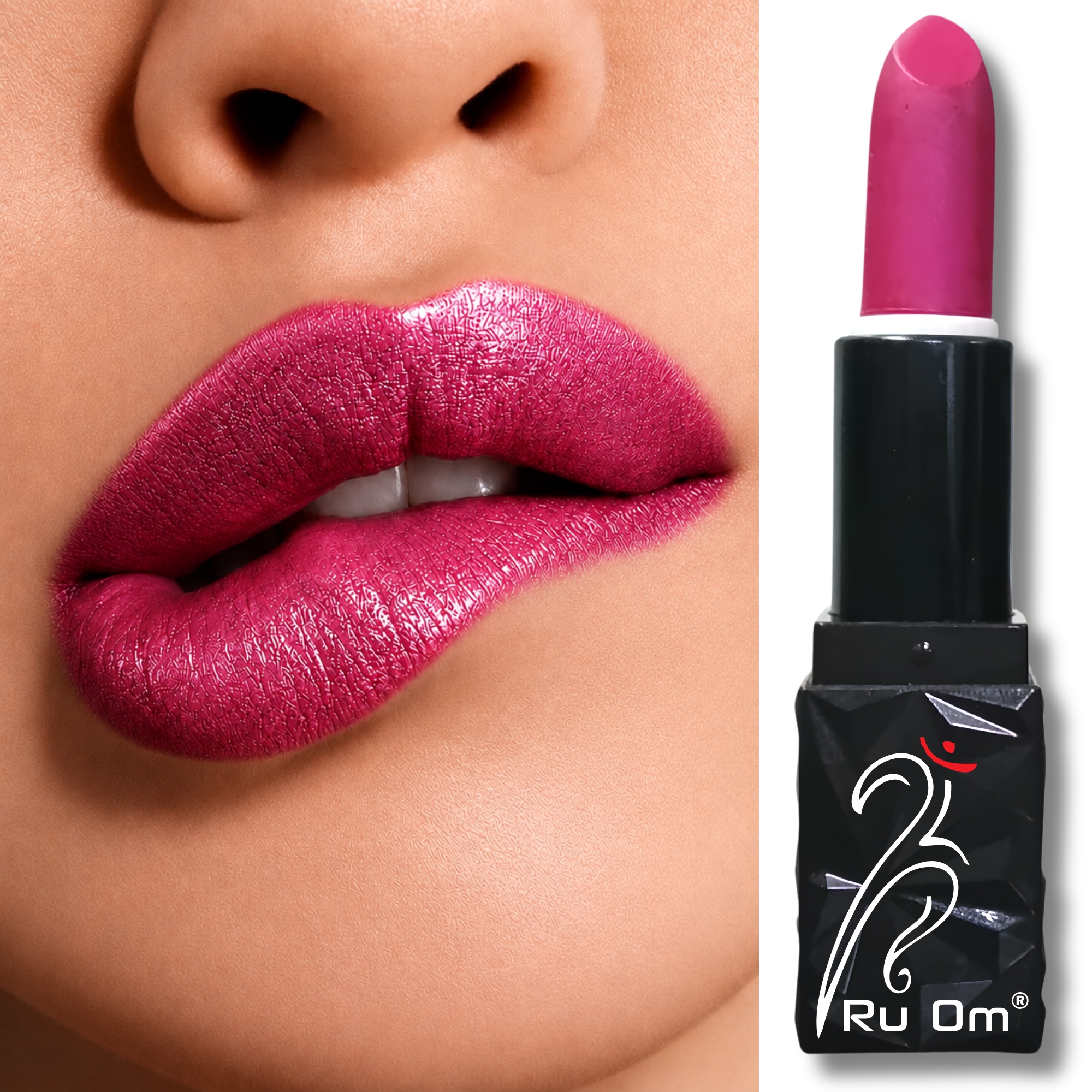 TRUOM Metallic Lipstick β Fuchsia | Long-Lasting Metallic Finish Lip Color - Image 4